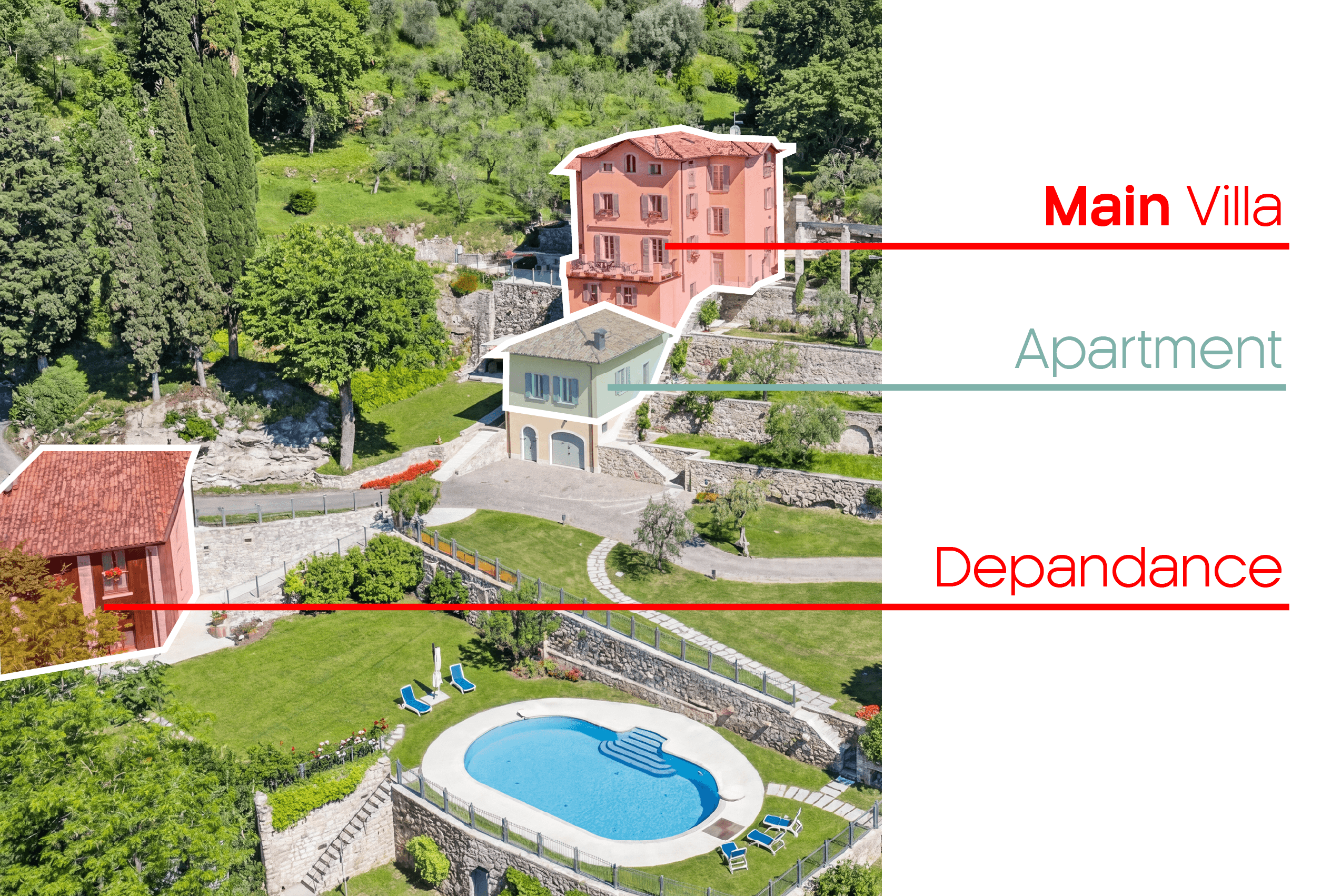 The graphical subdivision of the ownership of the Dogi's Lemon House