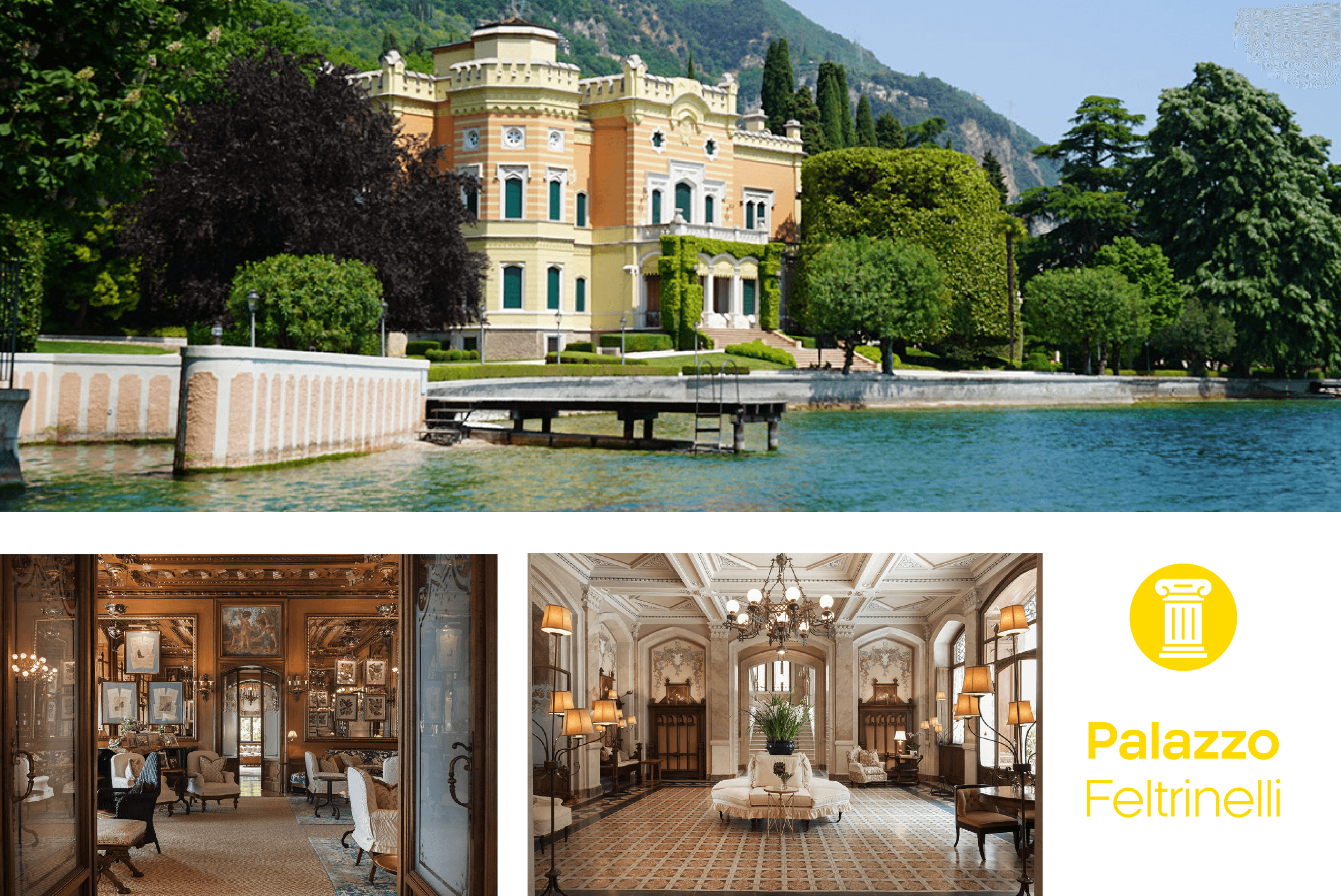 Near the villa you will find Palazzo and Villa Feltrinelli