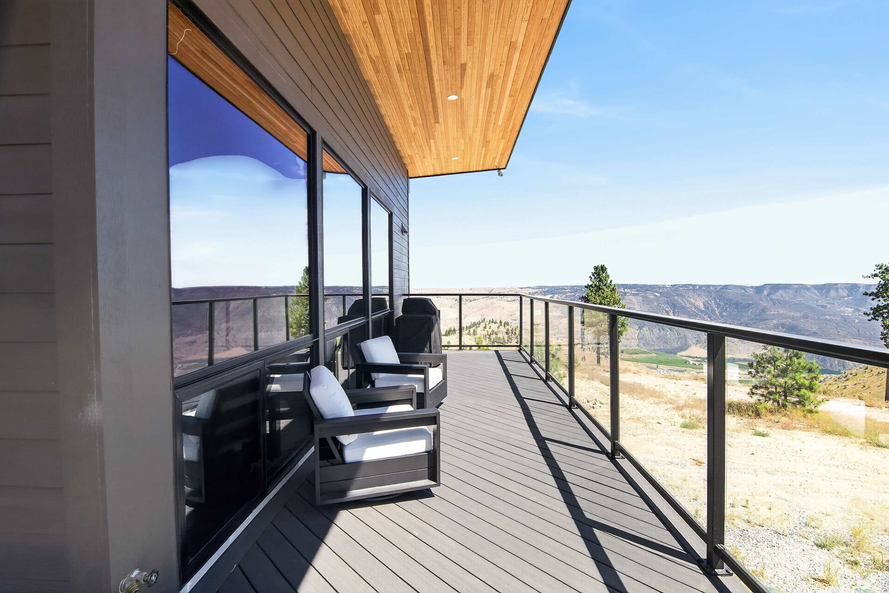 Deck with seating