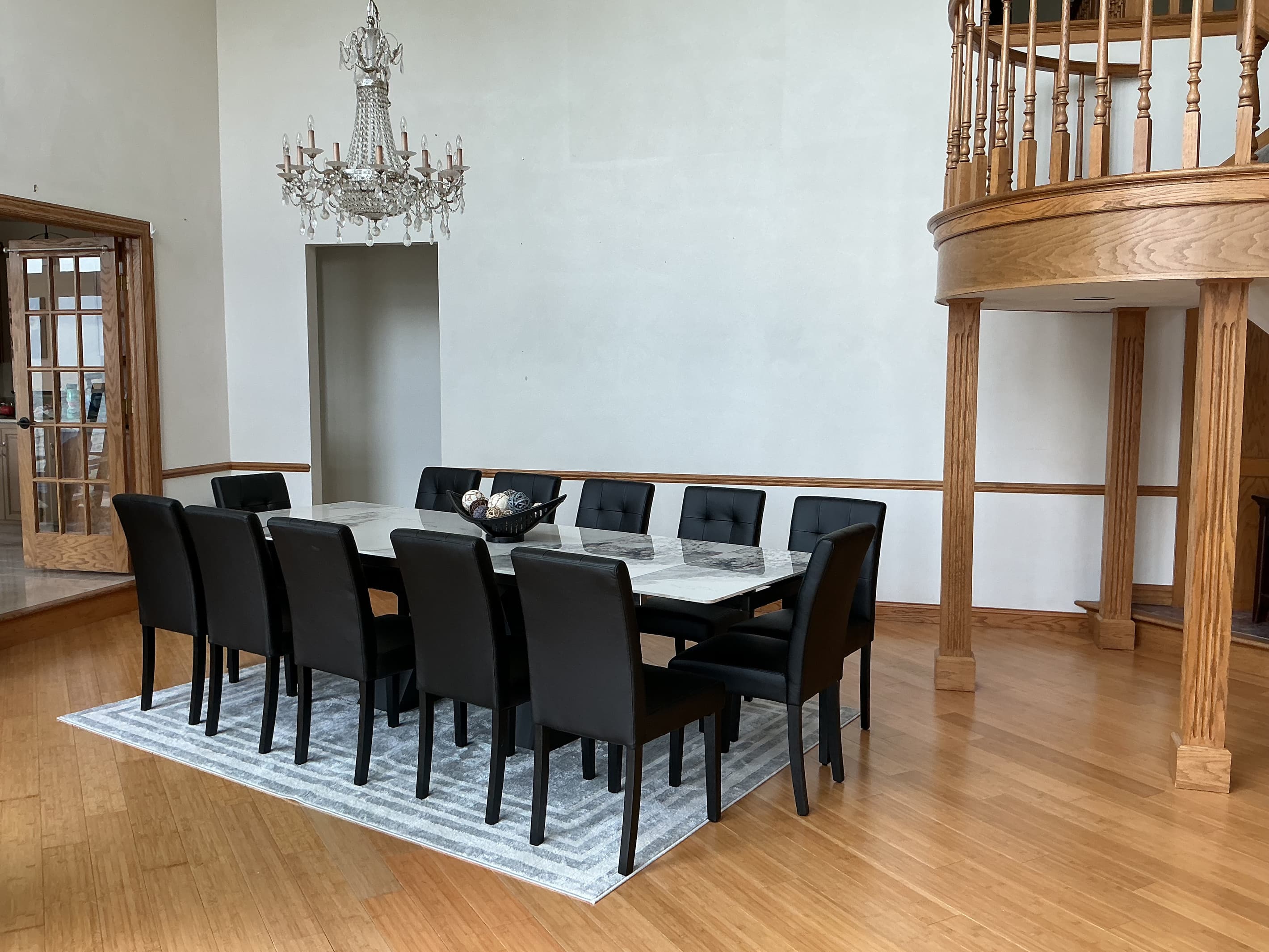 Large dining table that seats 12