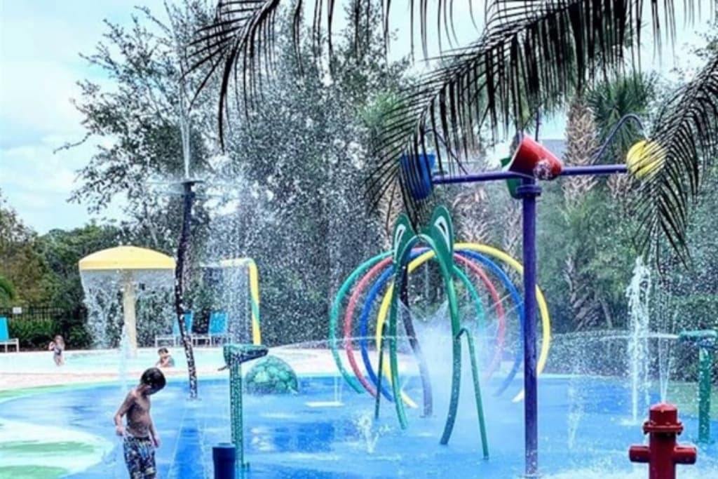 Kids will love the splash pad and pools!