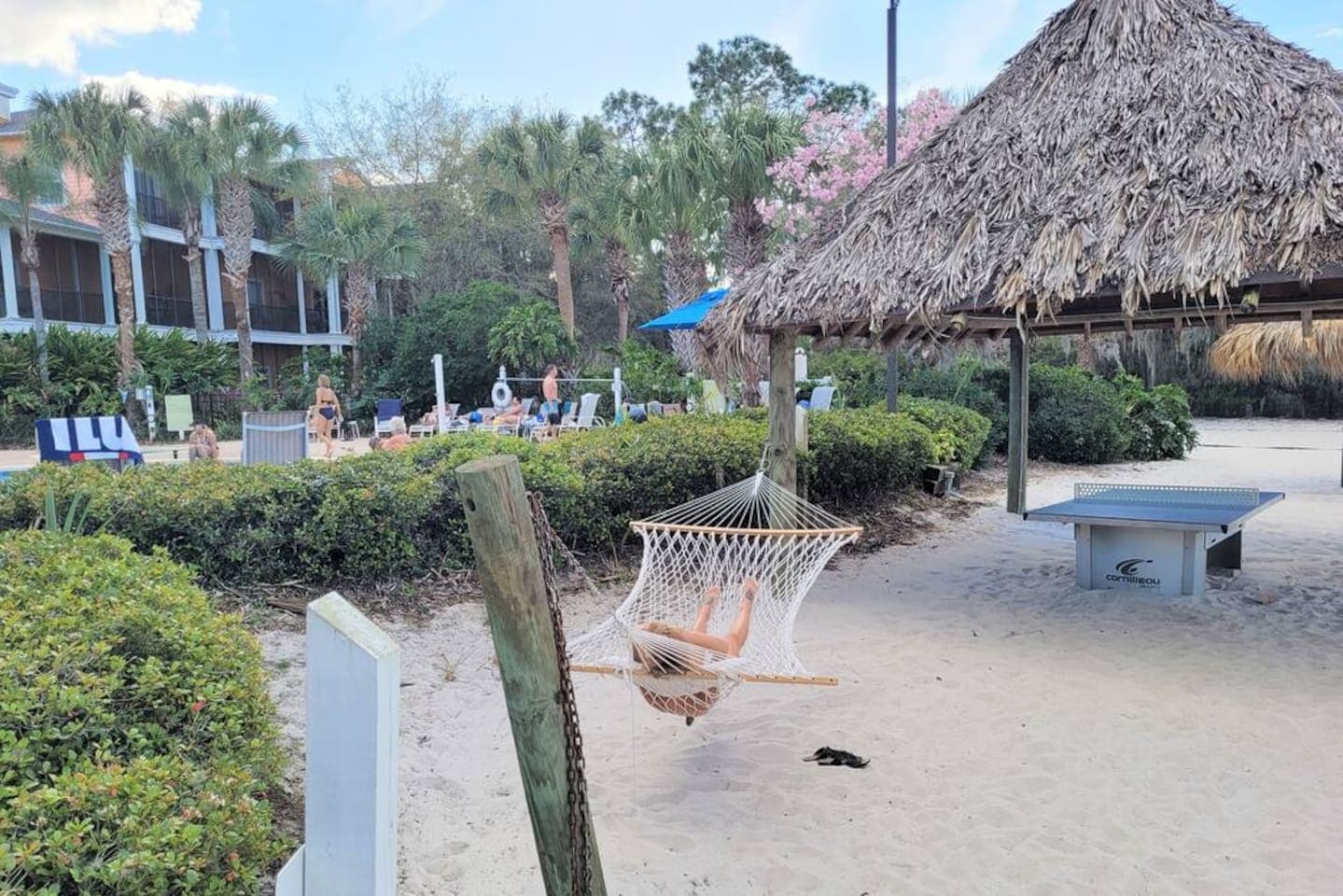 Relax at one of our readily available hammocks or get the crew together to play ping pong. 