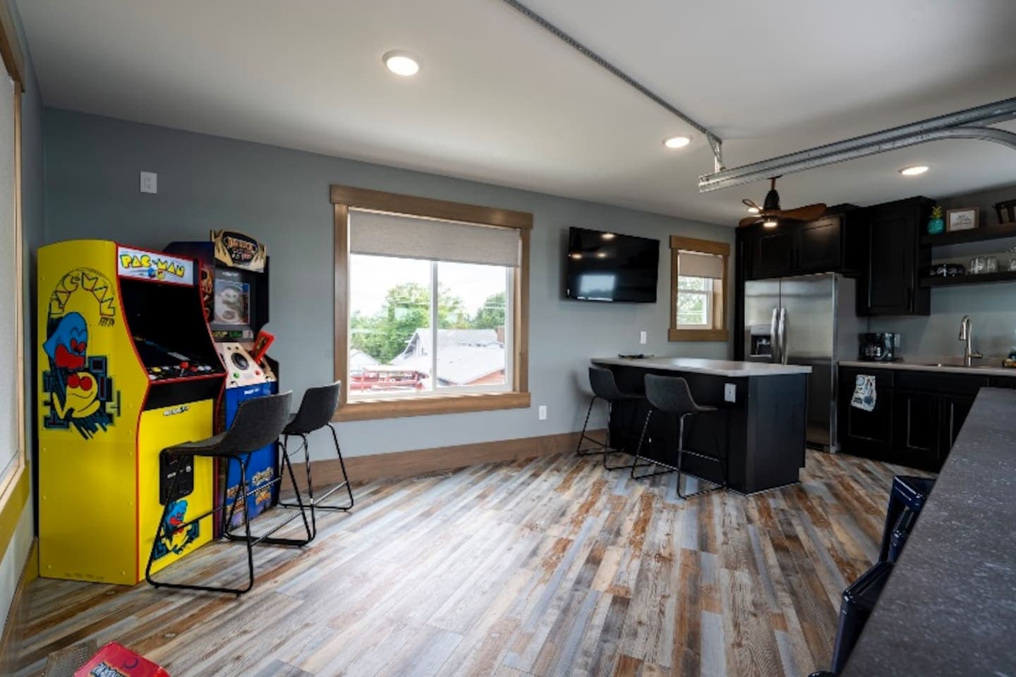 Game room provides plenty of fun and room to gather during your stay.