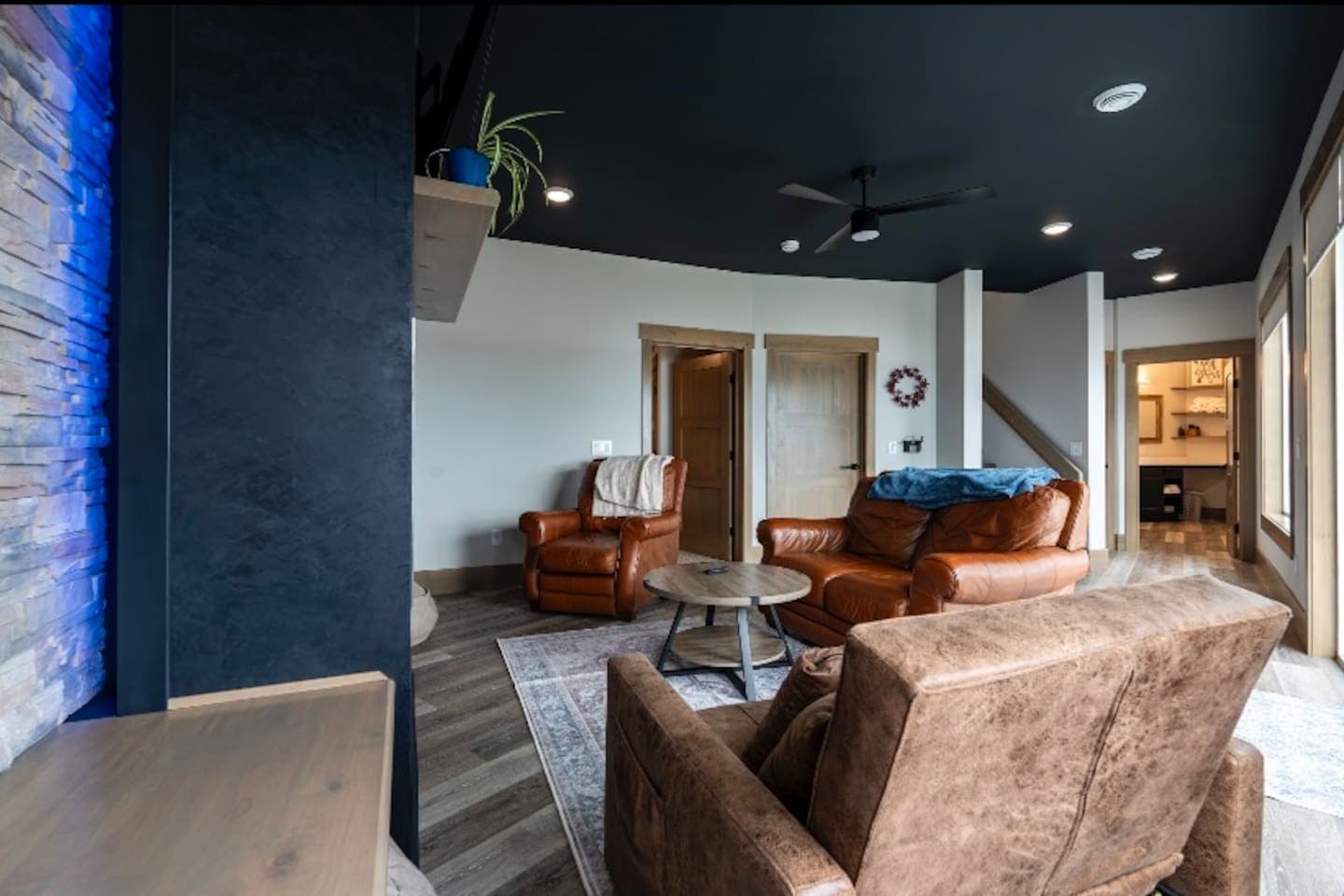 Living room with access to walkout patio.