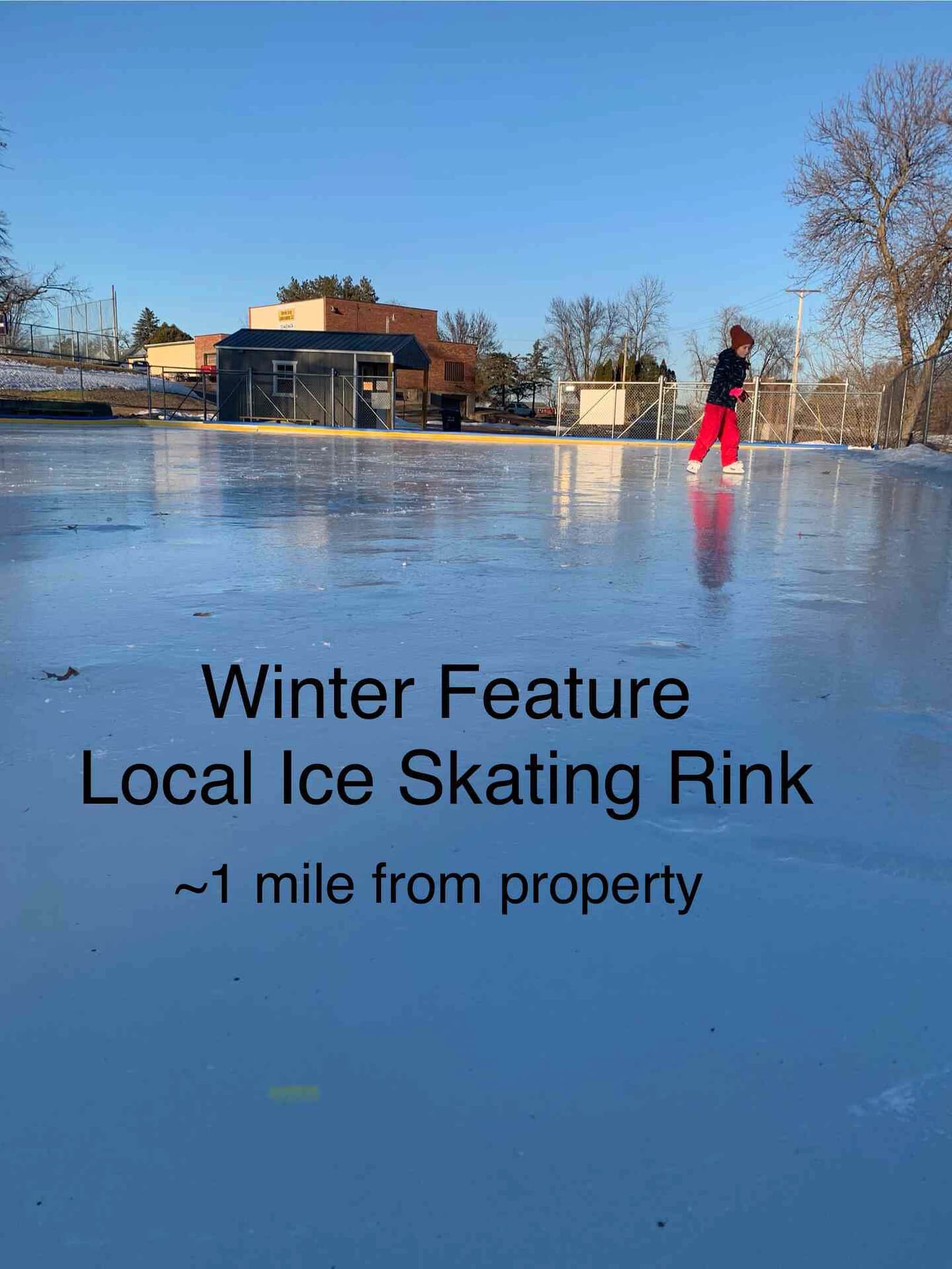 Ice skating rink featured during the winter months just a few blocks away.
