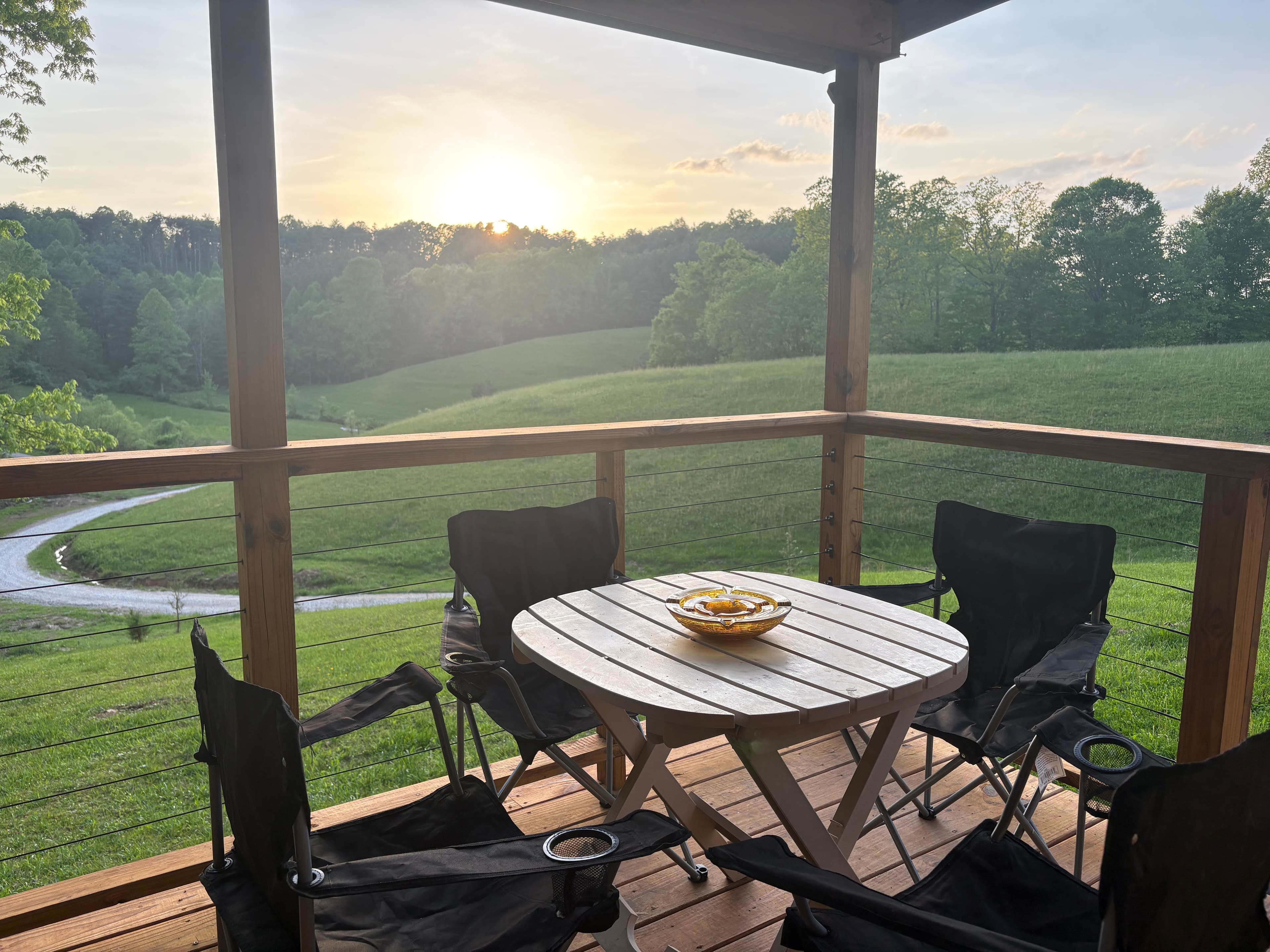 Red River Gorge Cabin View from Front Porch