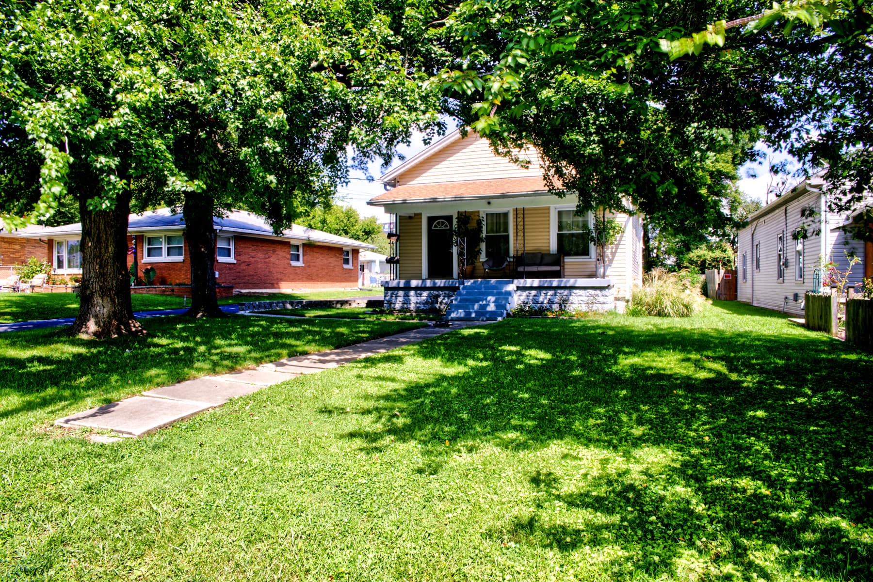 Front view of house