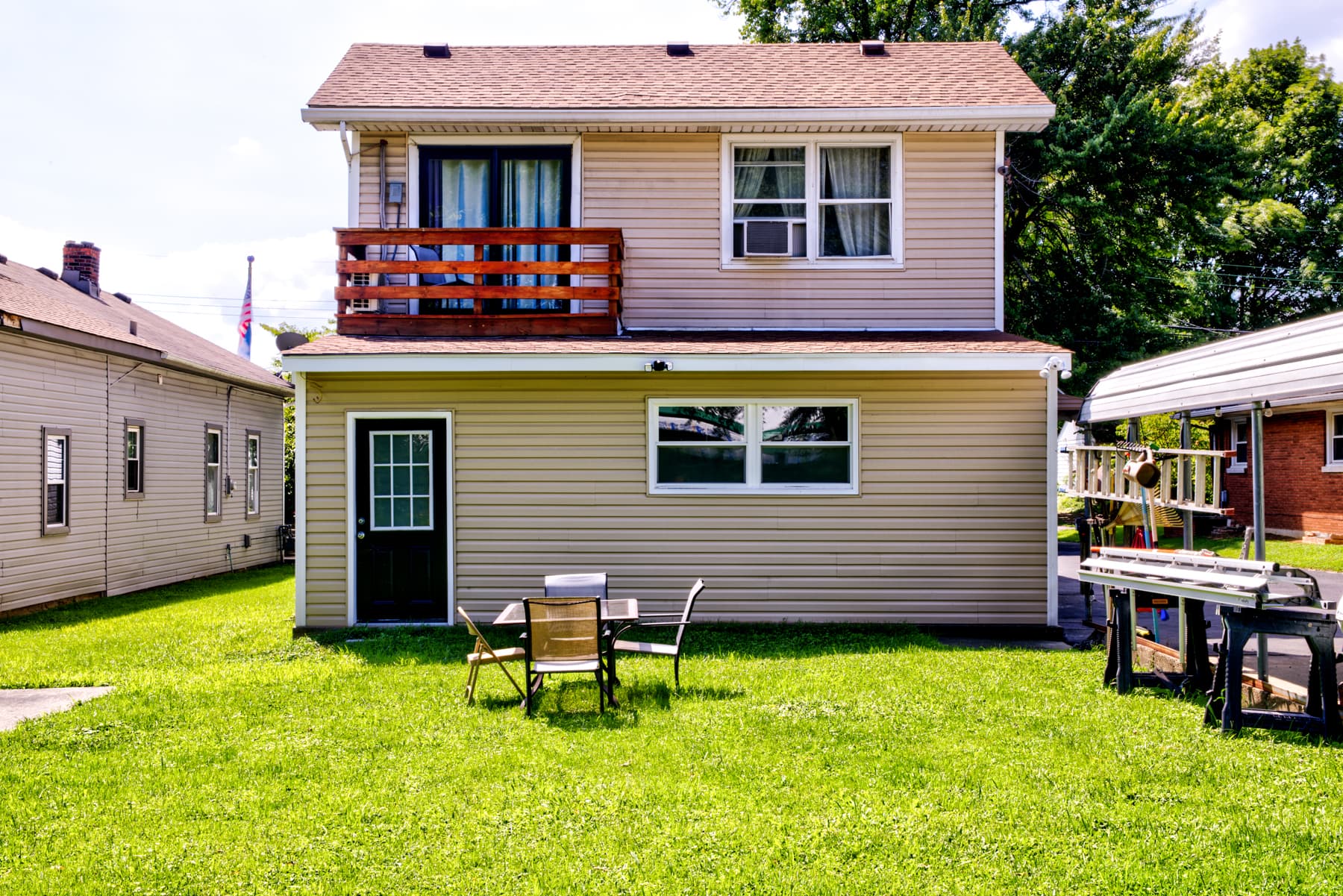 Rear view of house