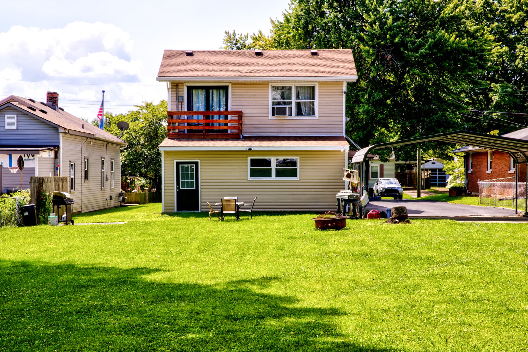 Review view of house