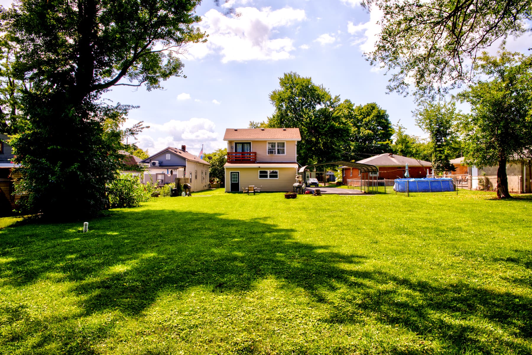 Rear view of house