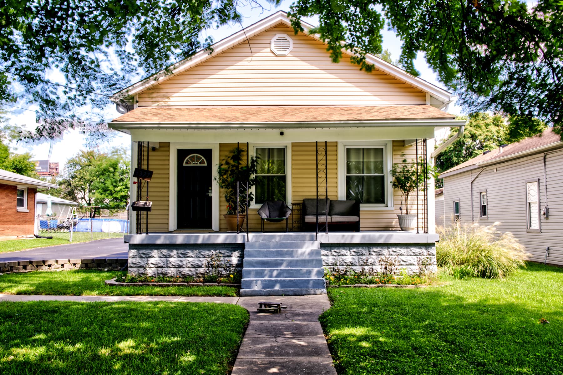 Front view of house