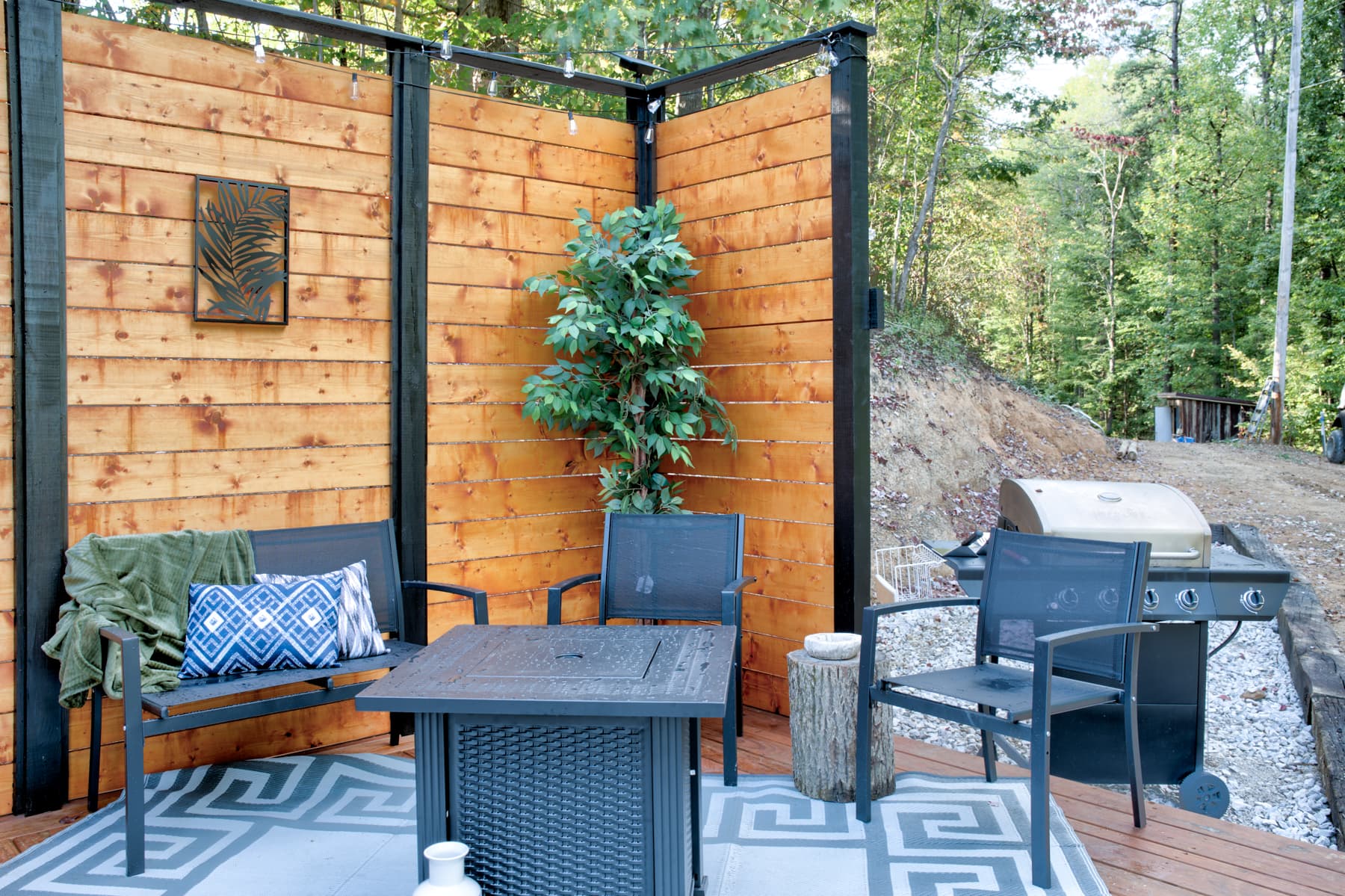 Rear Deck With Firepit