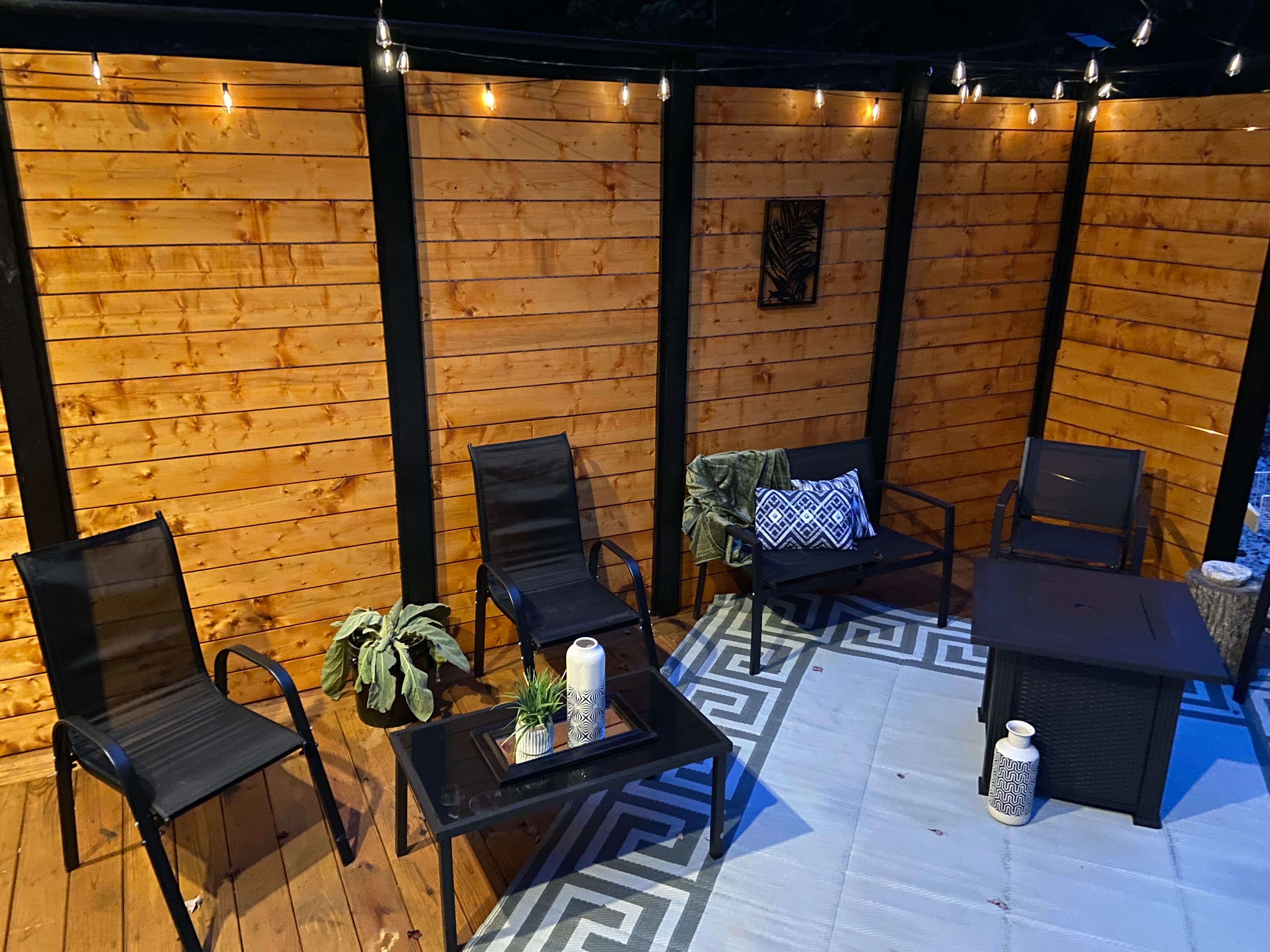 Rear Deck With Propane Fire Pit