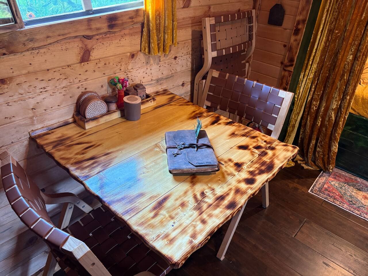 Kitchen table + Guest Book