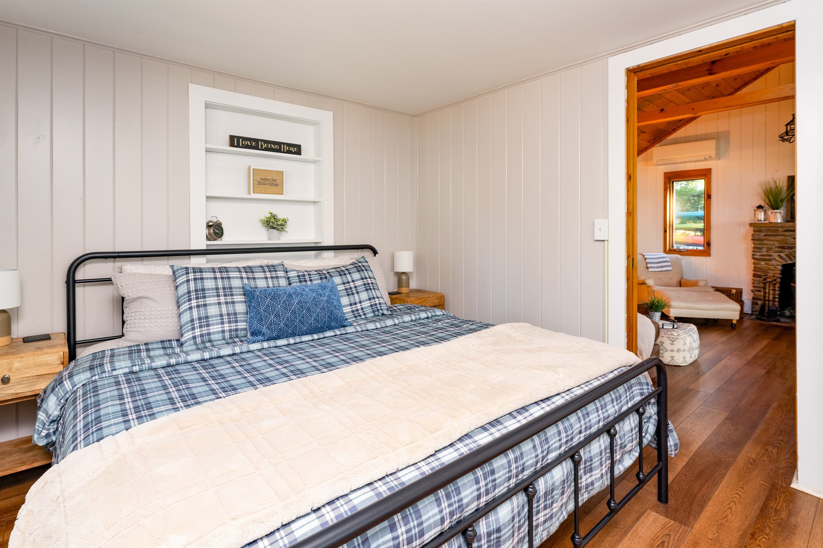 King bedroom off the living room