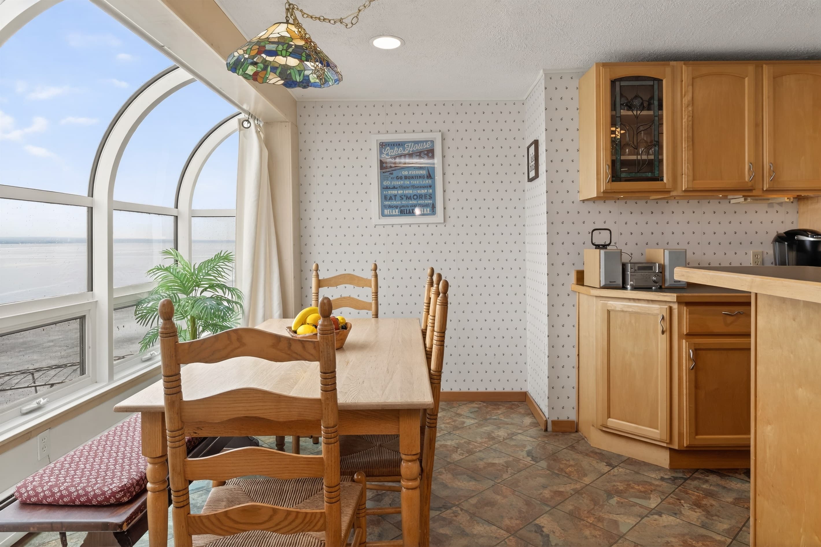 Dining table beside the kitchen
