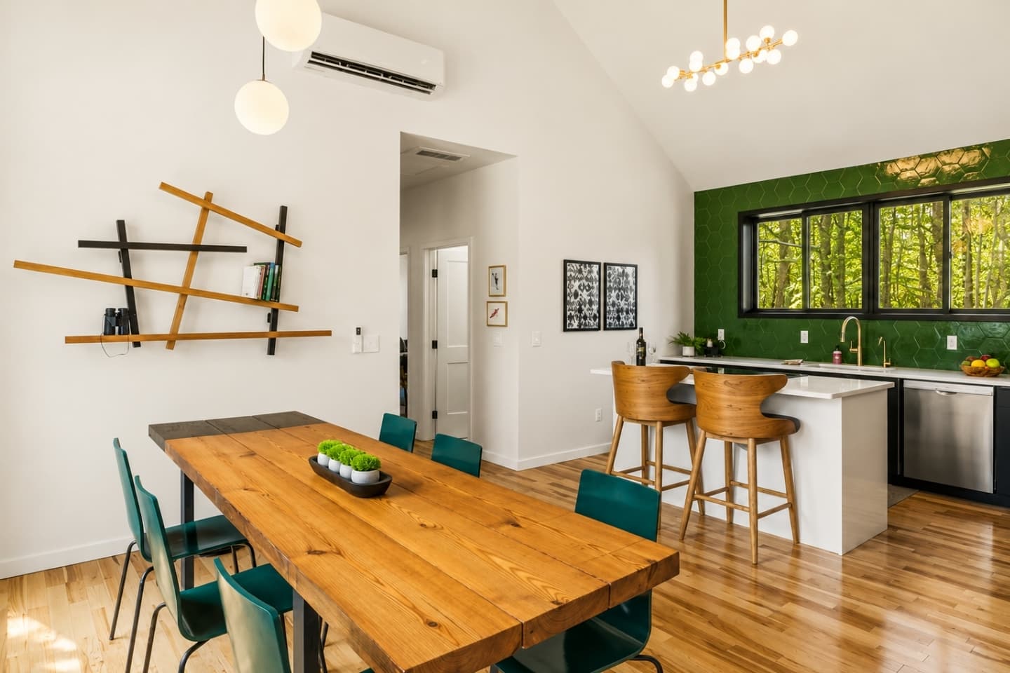 Dining area connected to the open kitchen