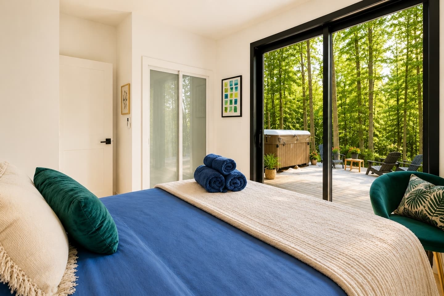 Bedroom with direct deck access