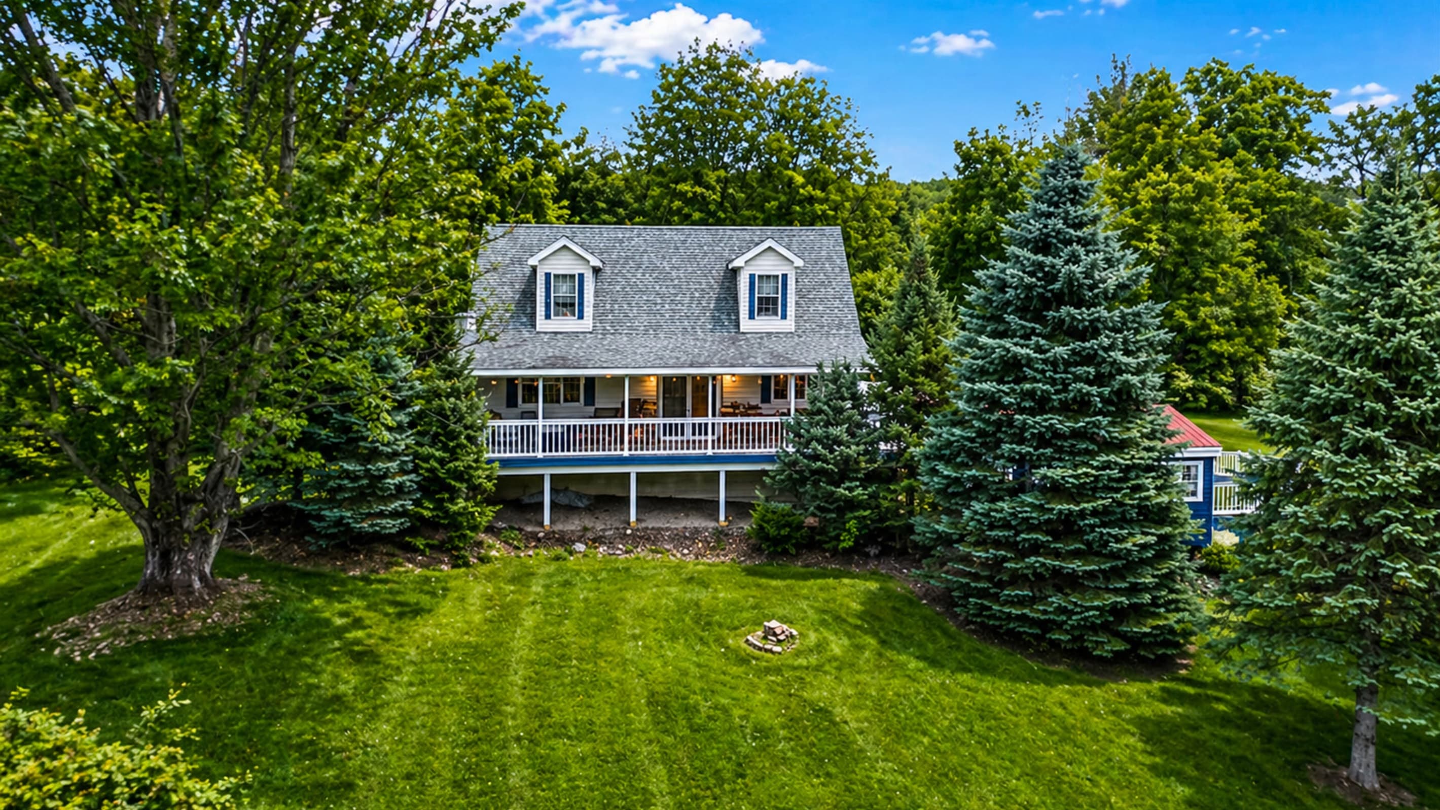 Front exterior with wraparound porch