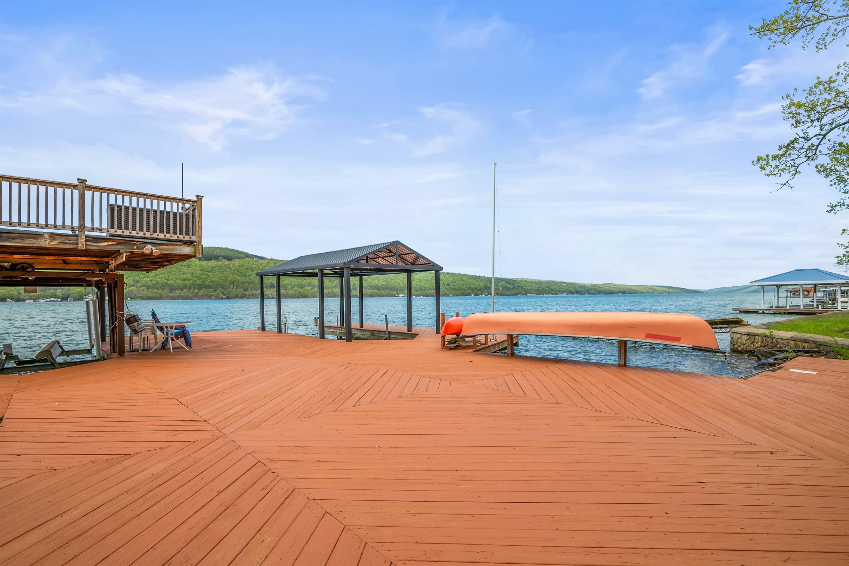 Open deck overlooking the lake