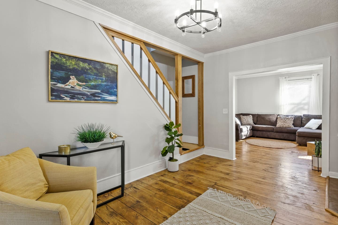 Front hall opening into the living area