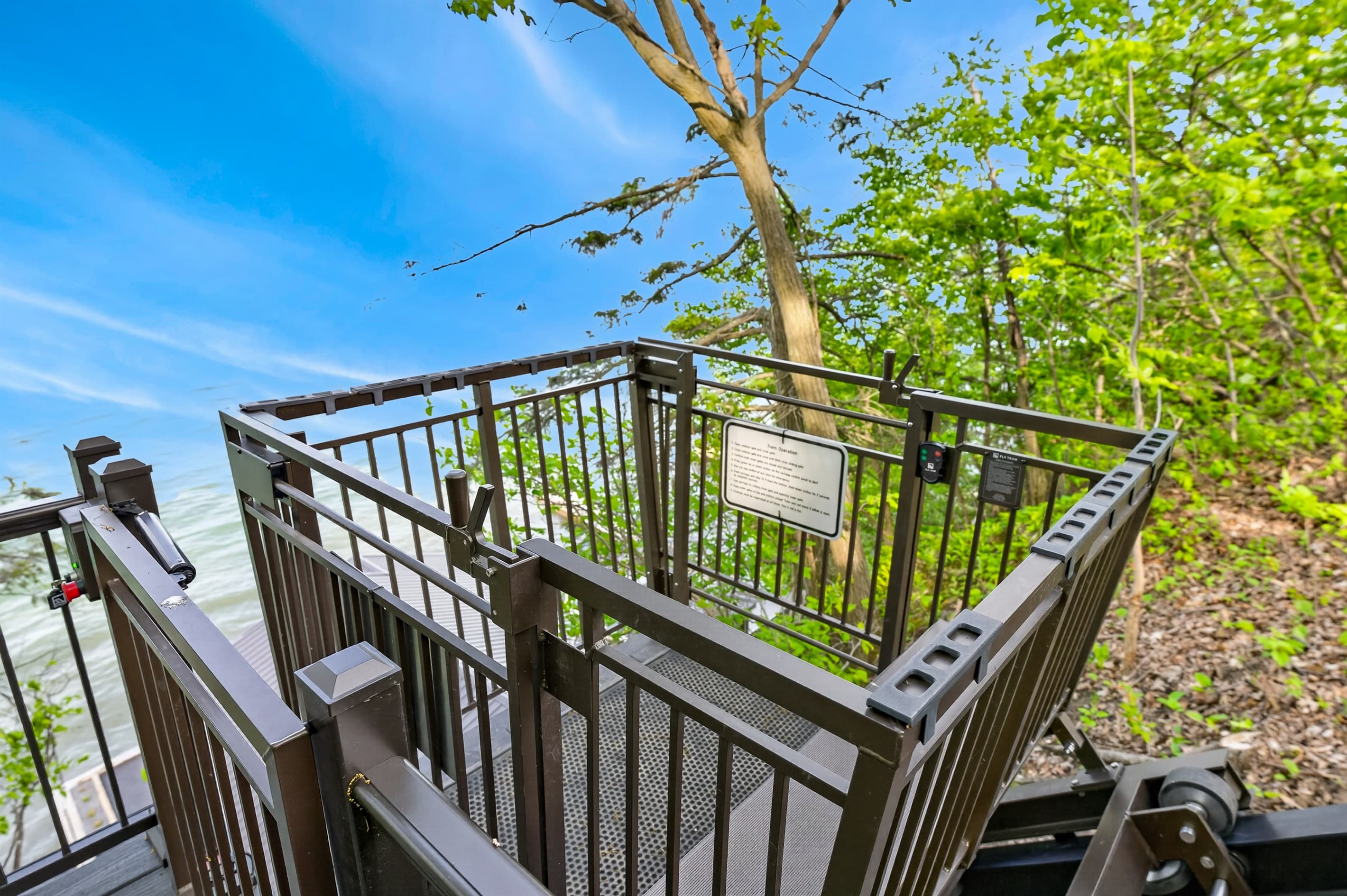Elevated platform overlooking the shoreline