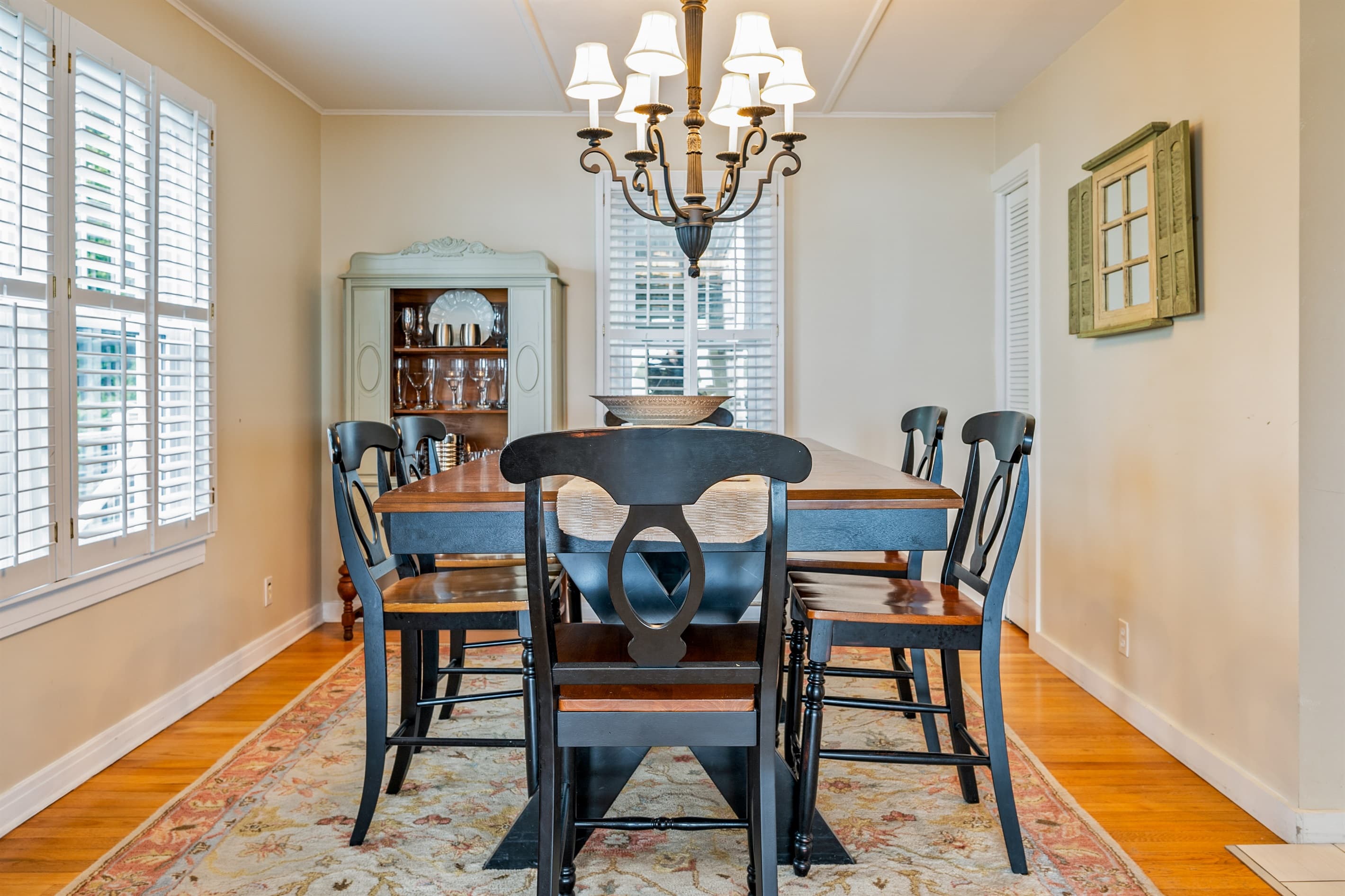Dining room with seating for six