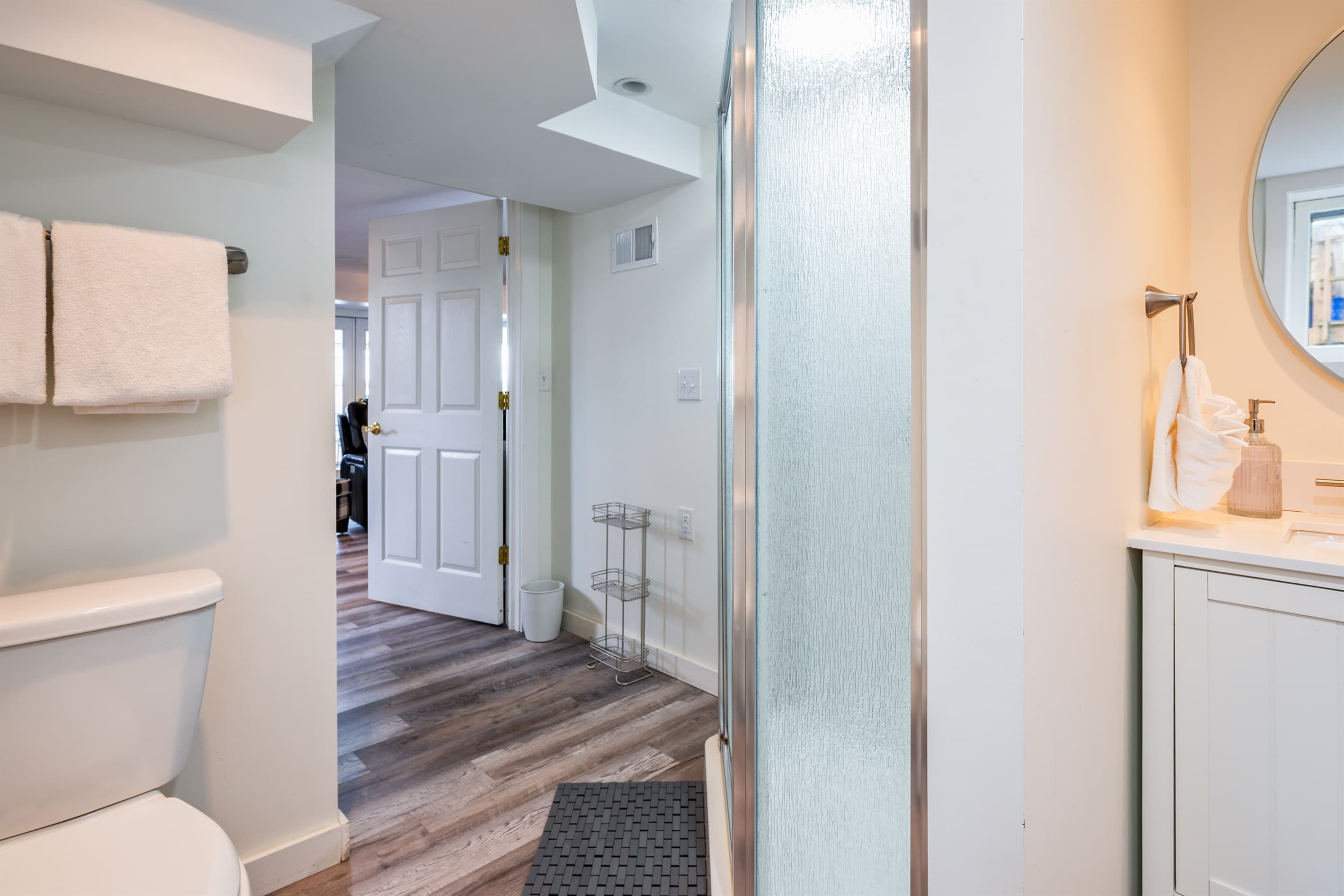 Bathroom with toilet and natural light