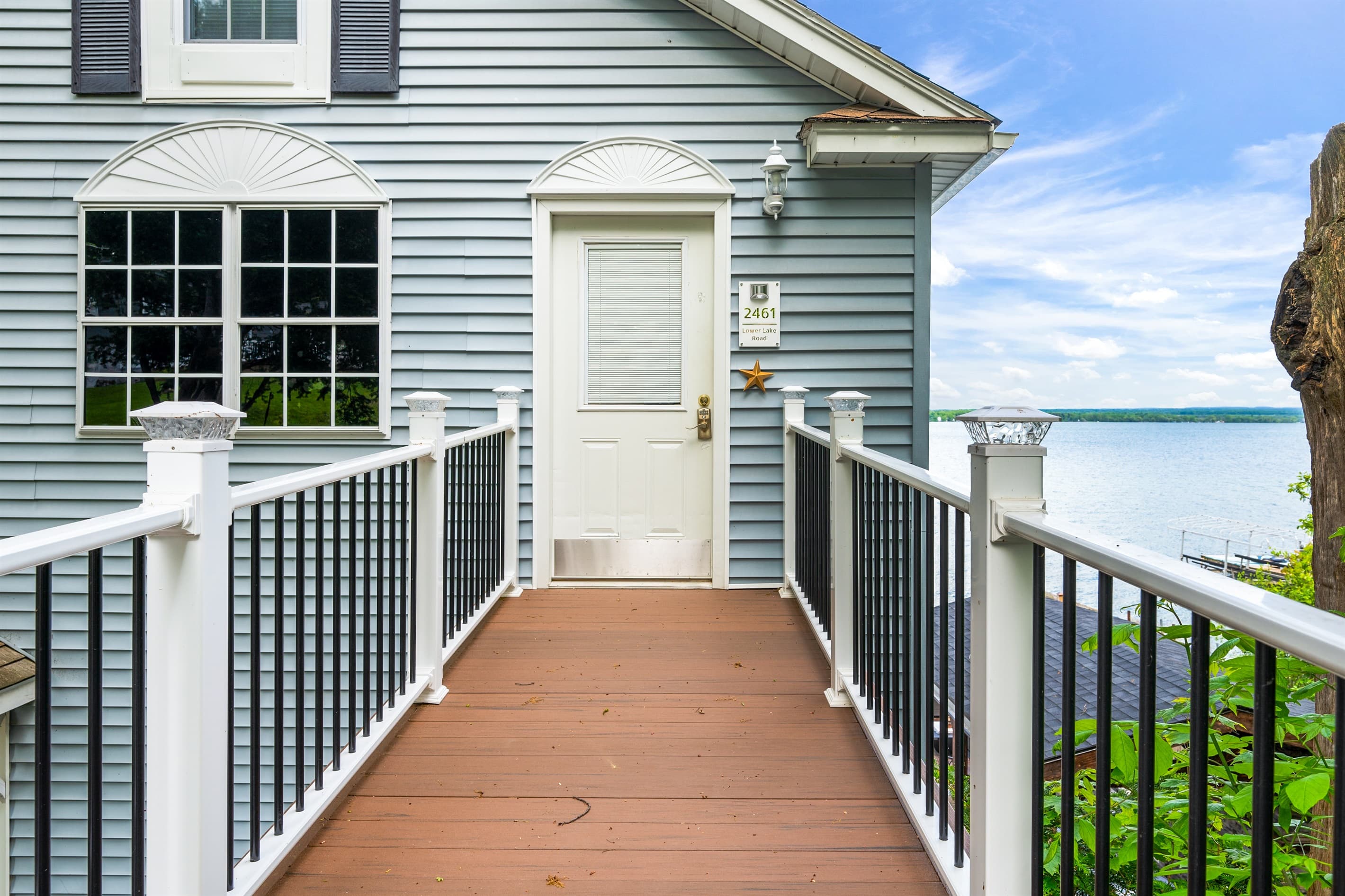 Elevated entrance of the property
