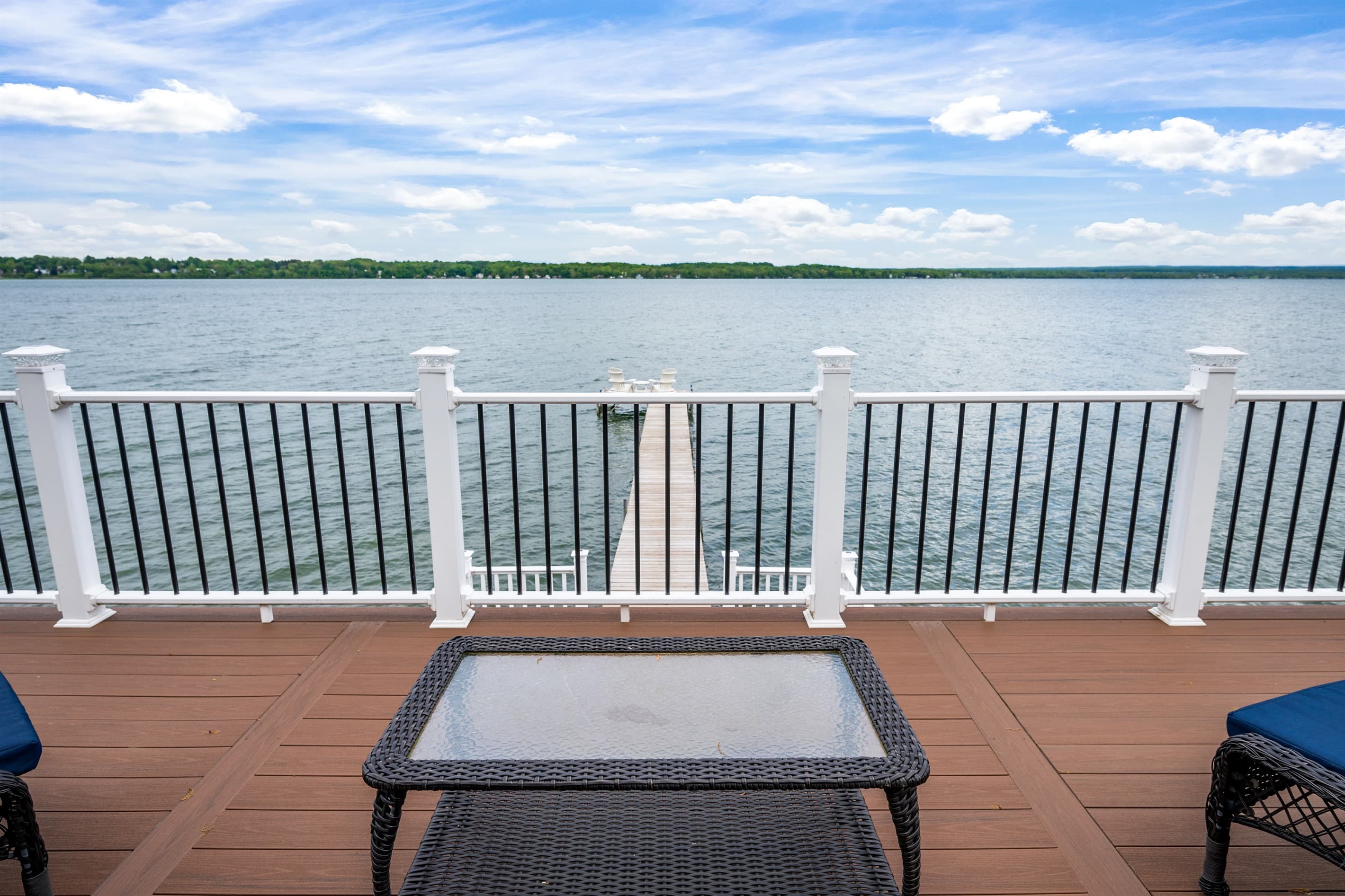 Open deck overlooking the lake