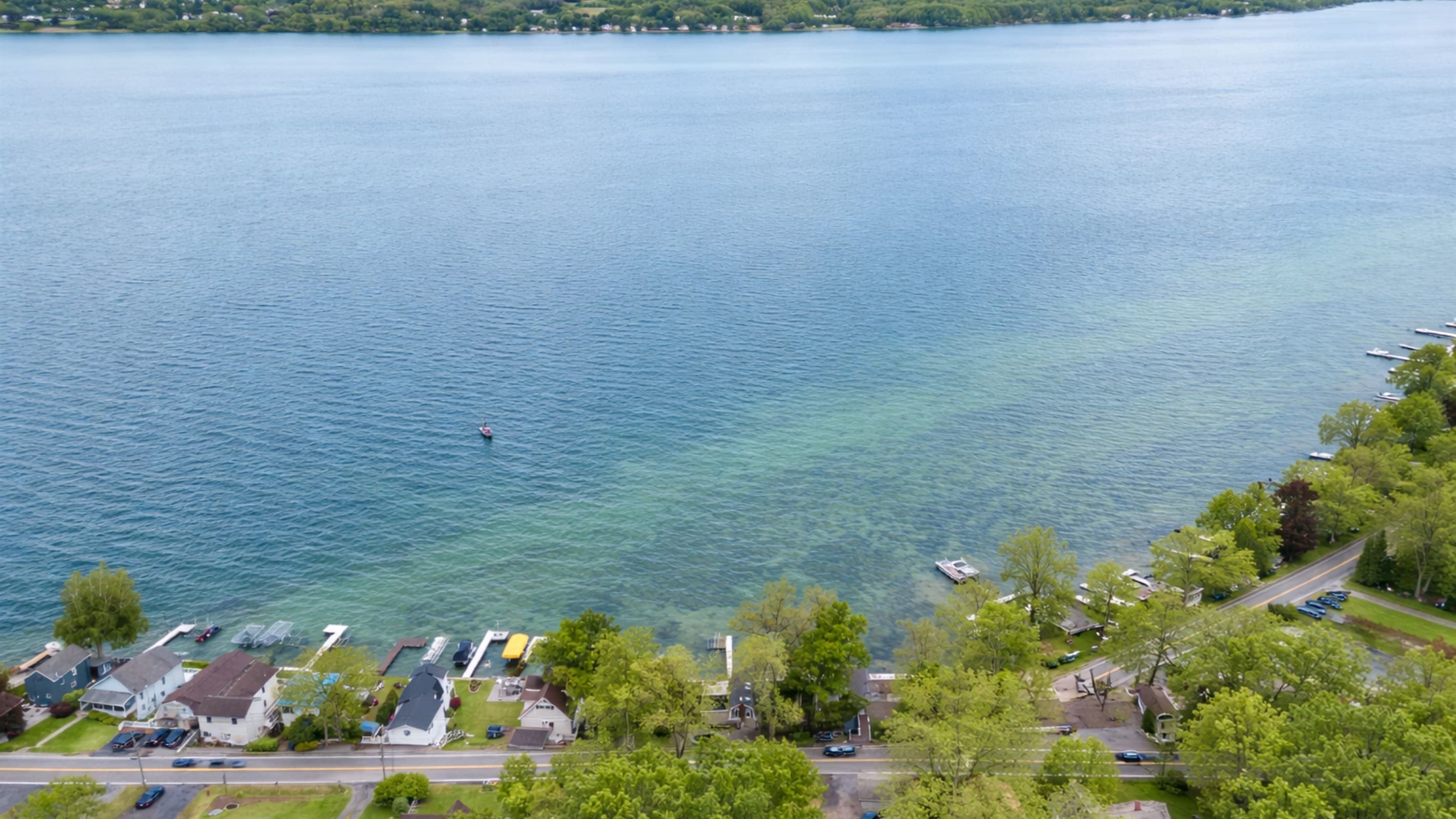 Wide view across the open lake