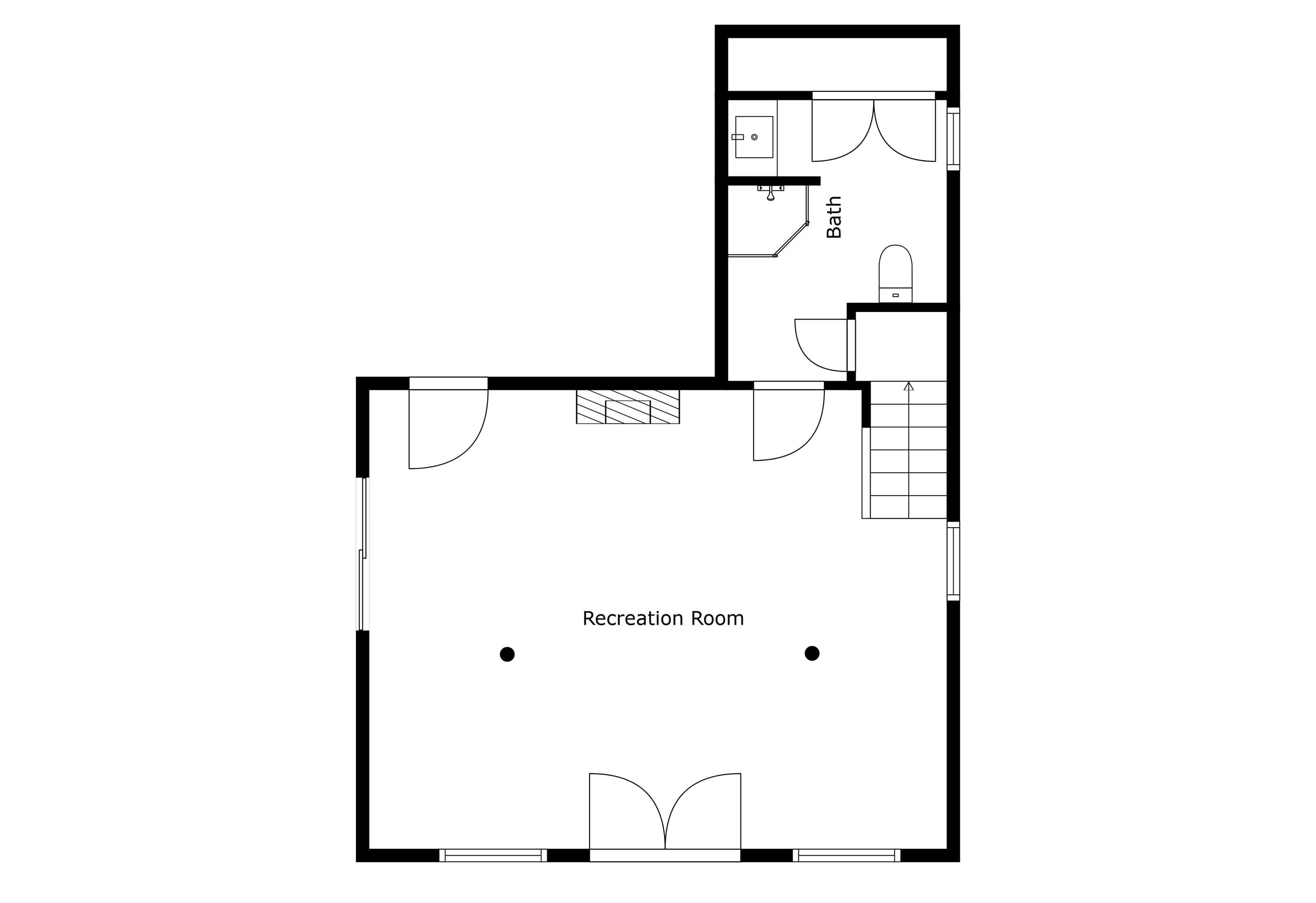 Floor plan with large central room