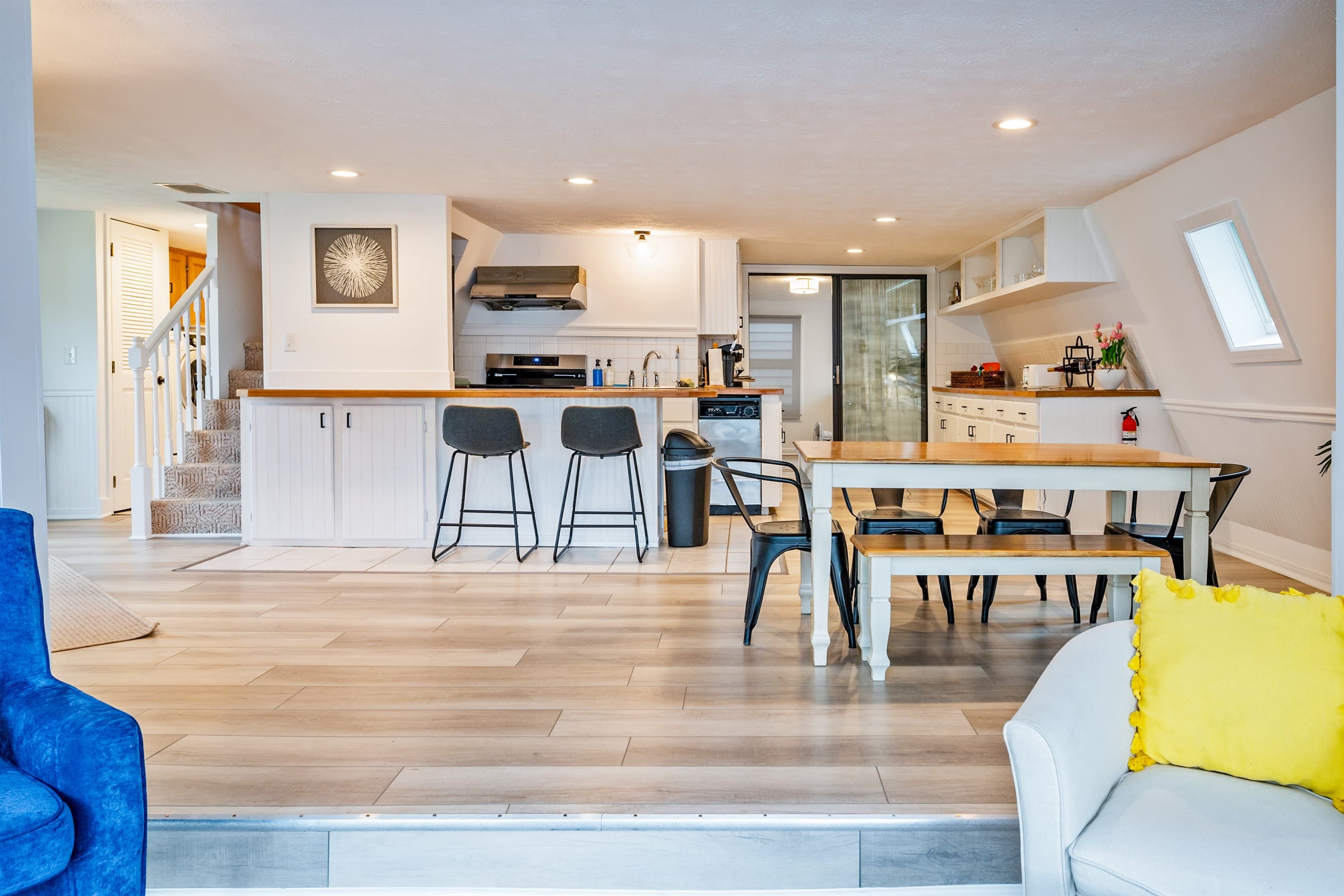 Open kitchen and living space