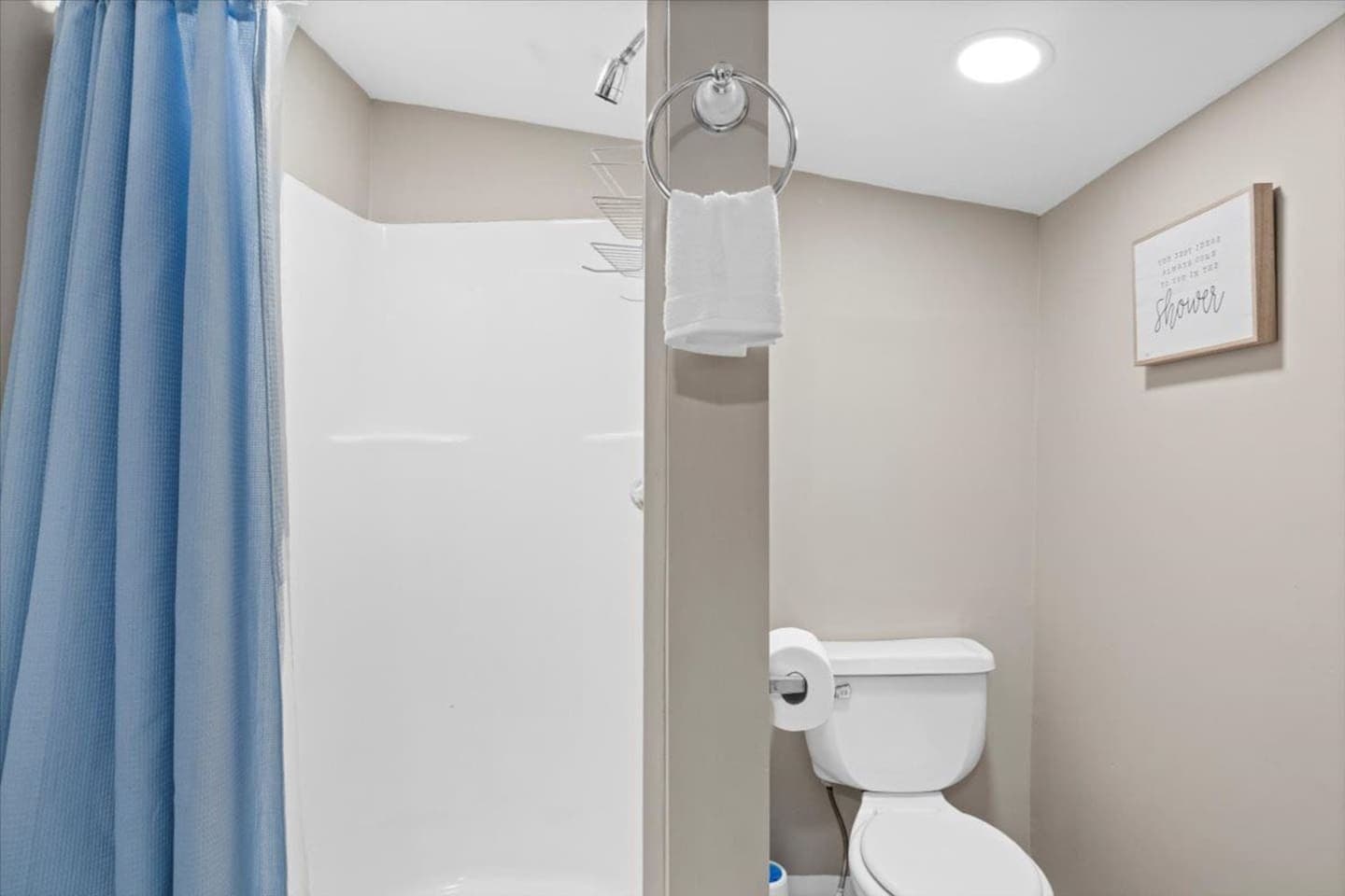 En suite bathroom with stand up shower