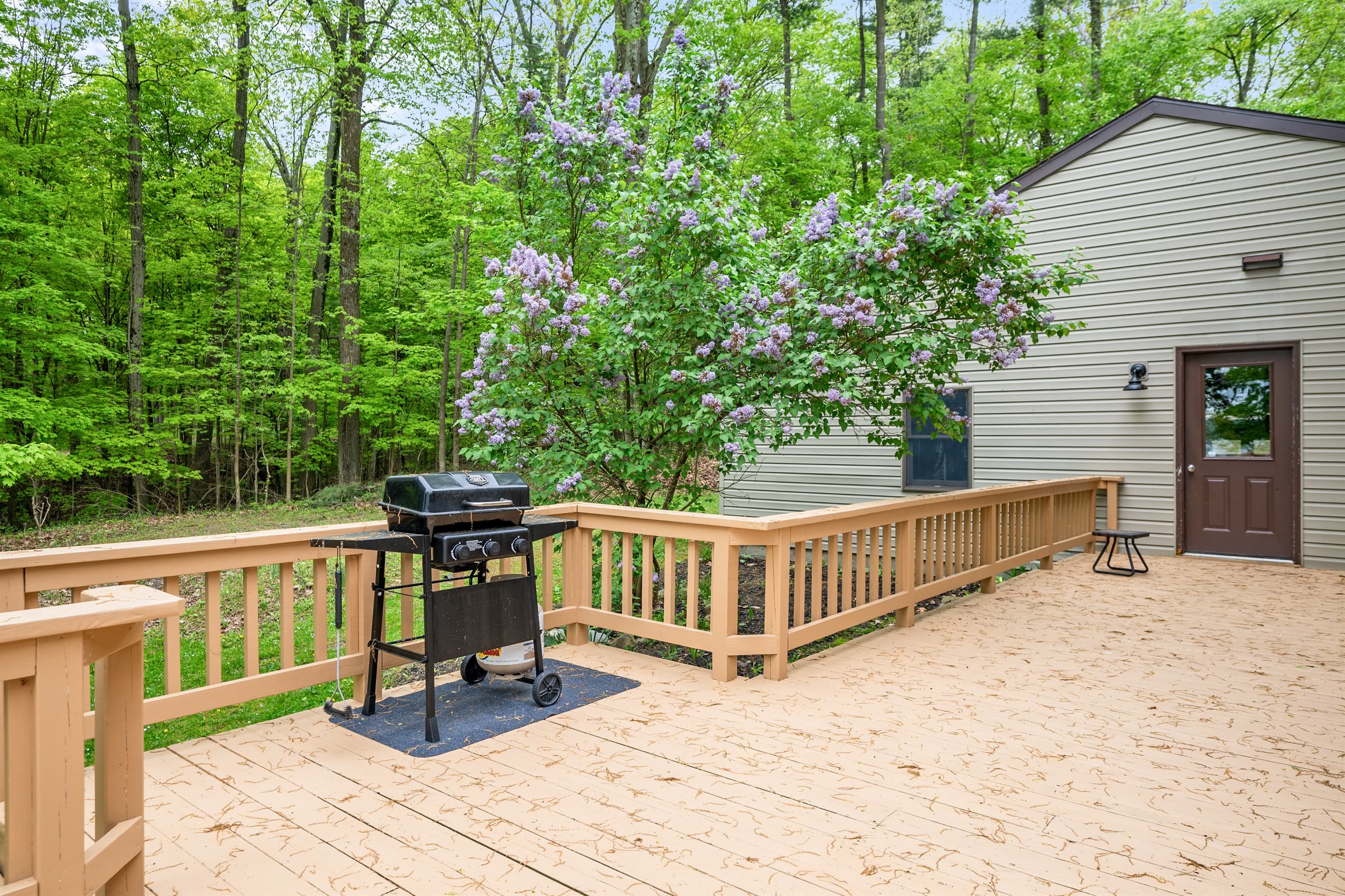 Private deck with gas grill