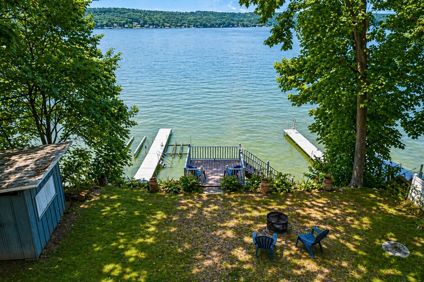 Stairs leading to the lakefront