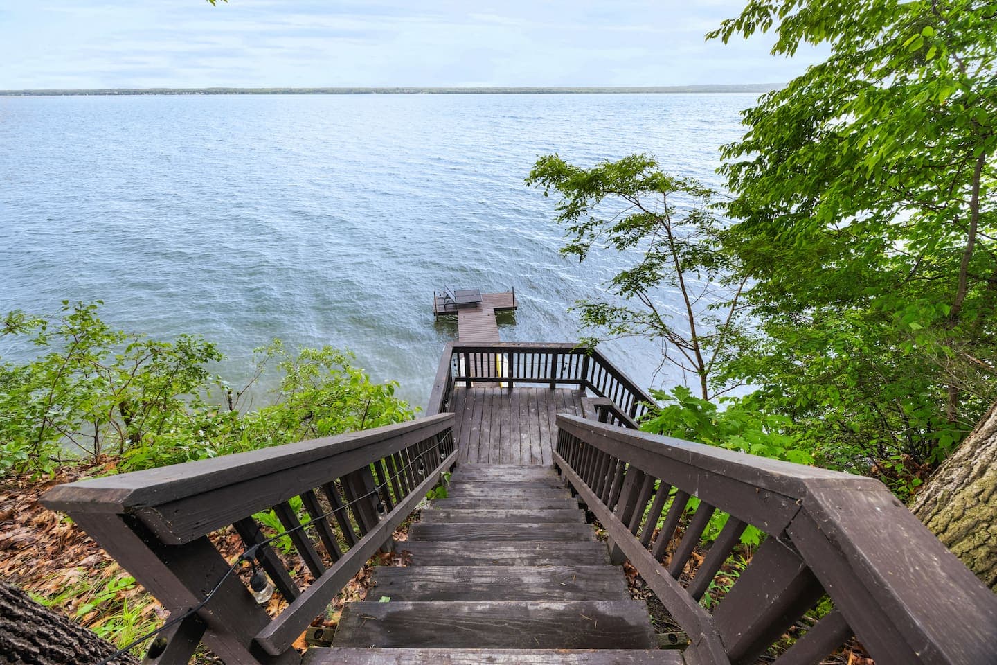 Stairs down to the lake