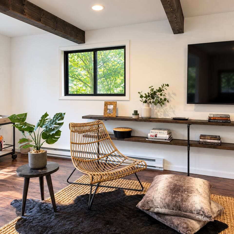 A bright and inviting space made for relaxing together.