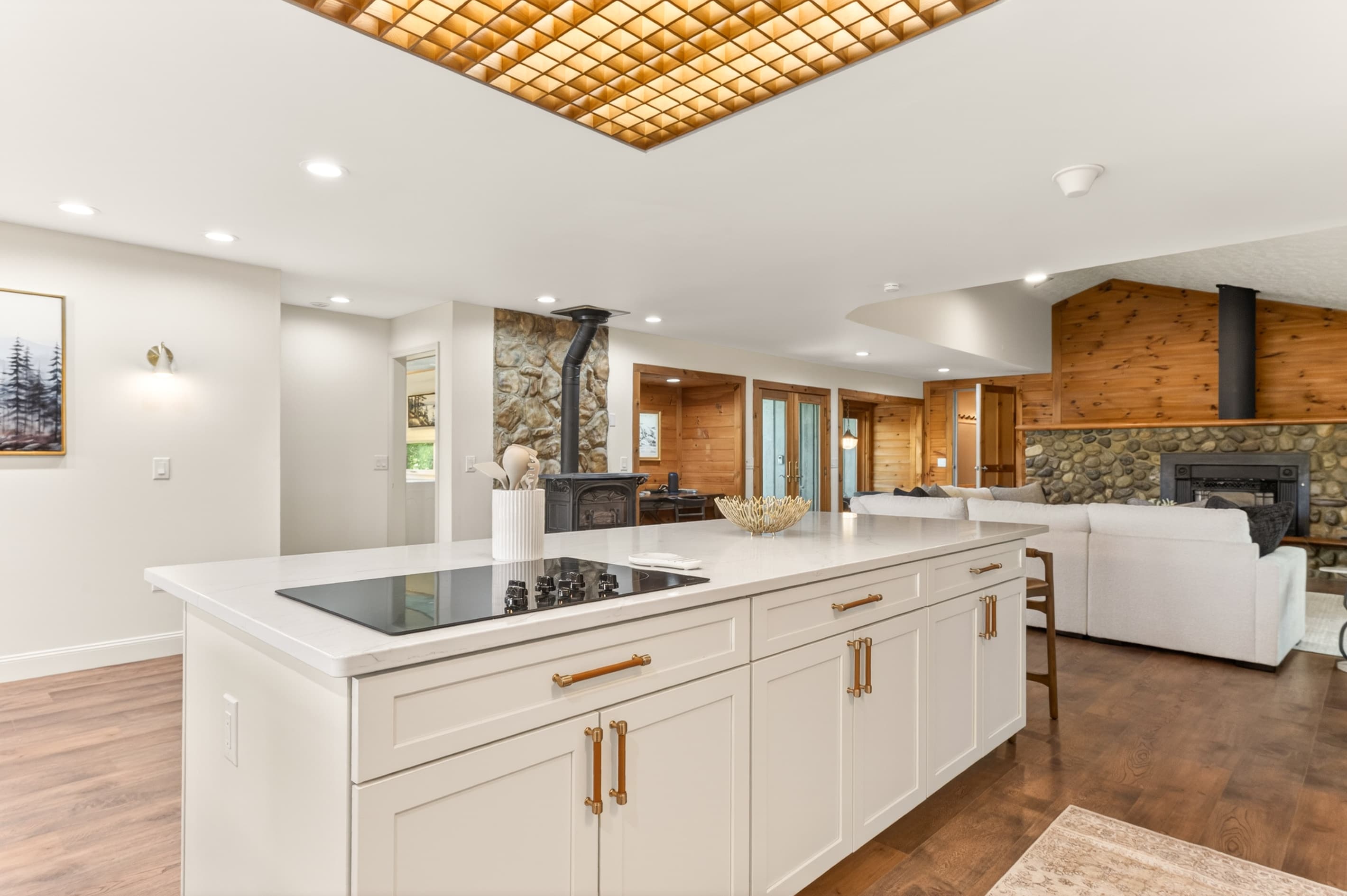 Kitchen island with sink and storage