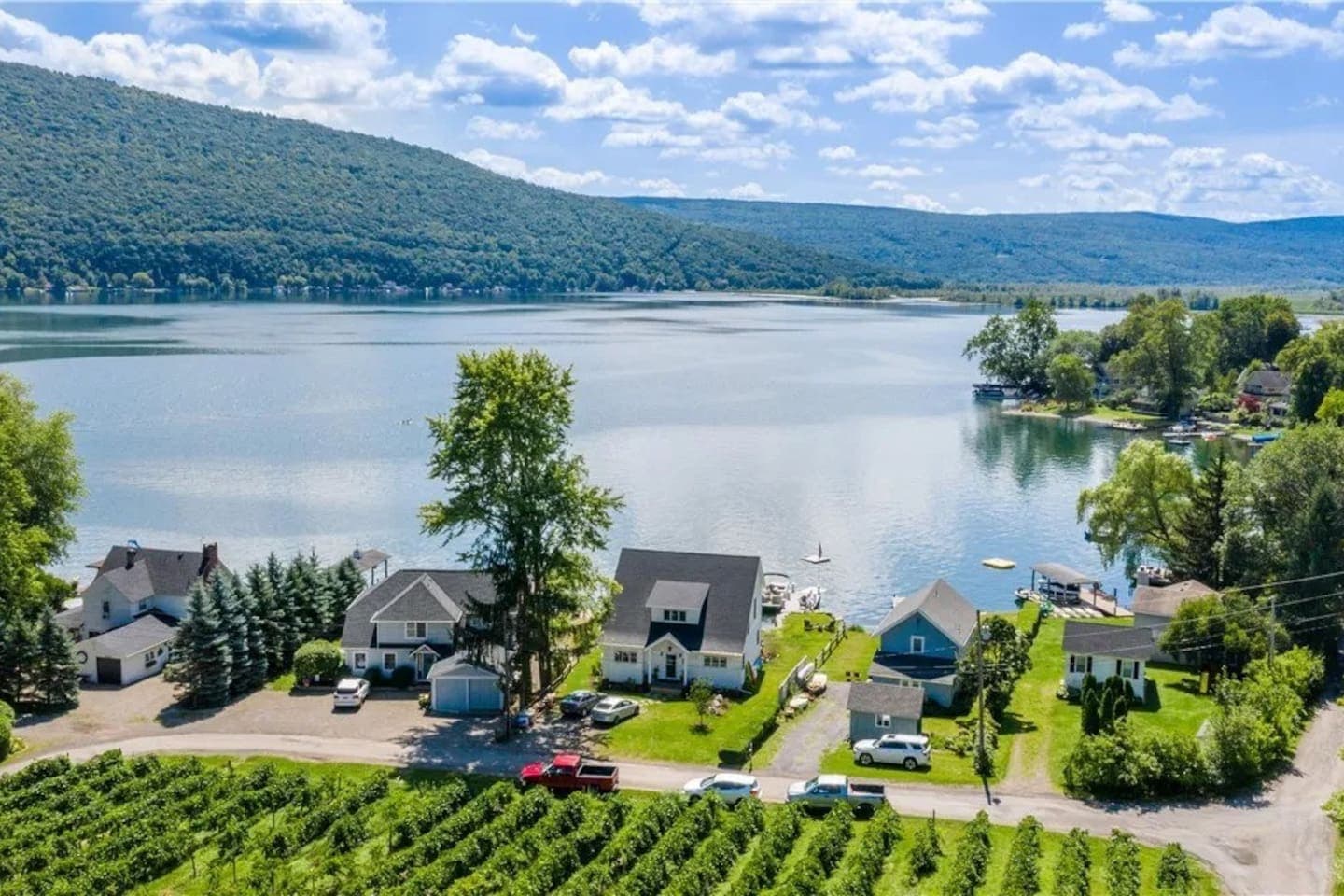 Aerial shot of the property 