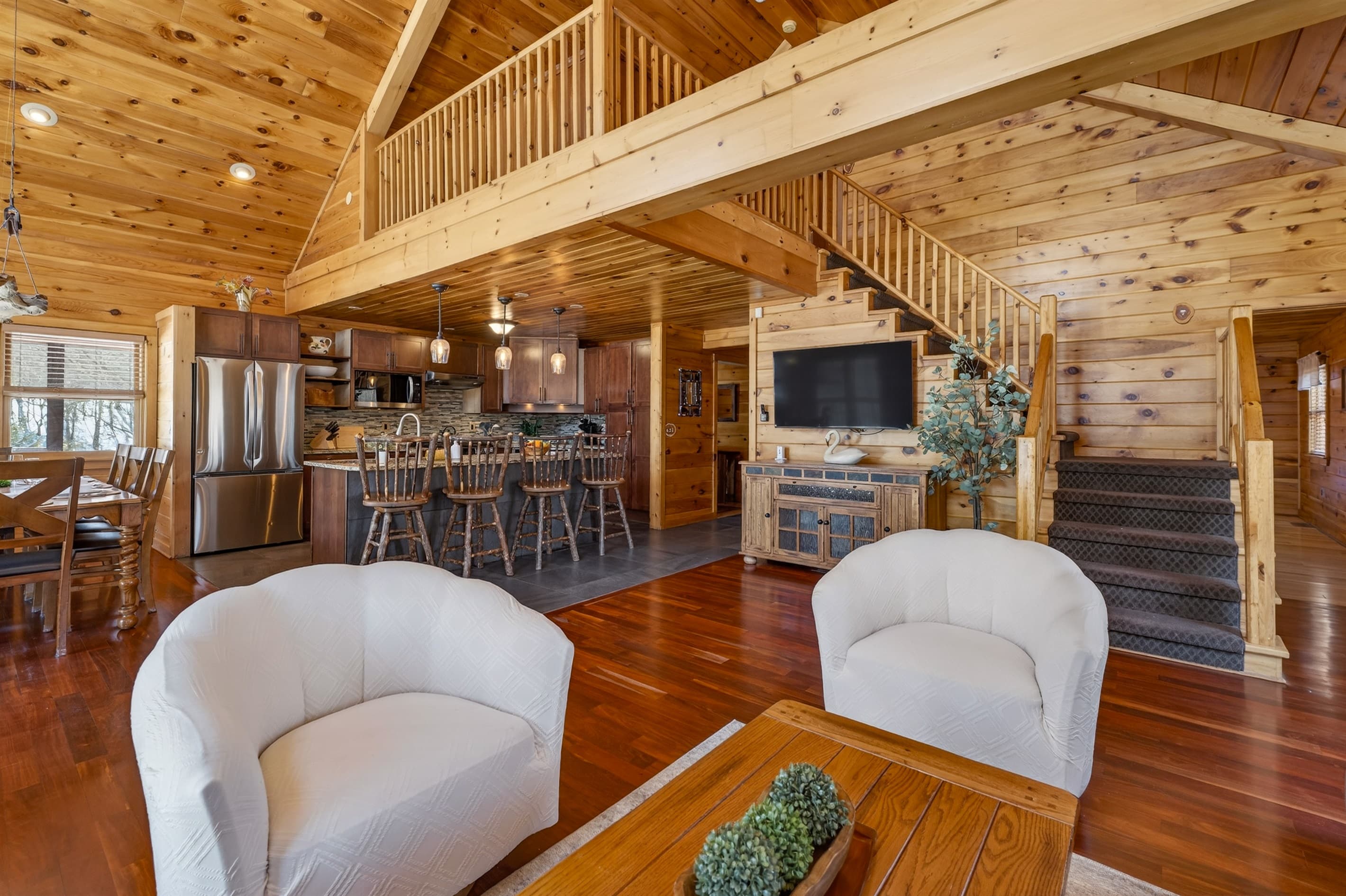 Loft overlooking the living room