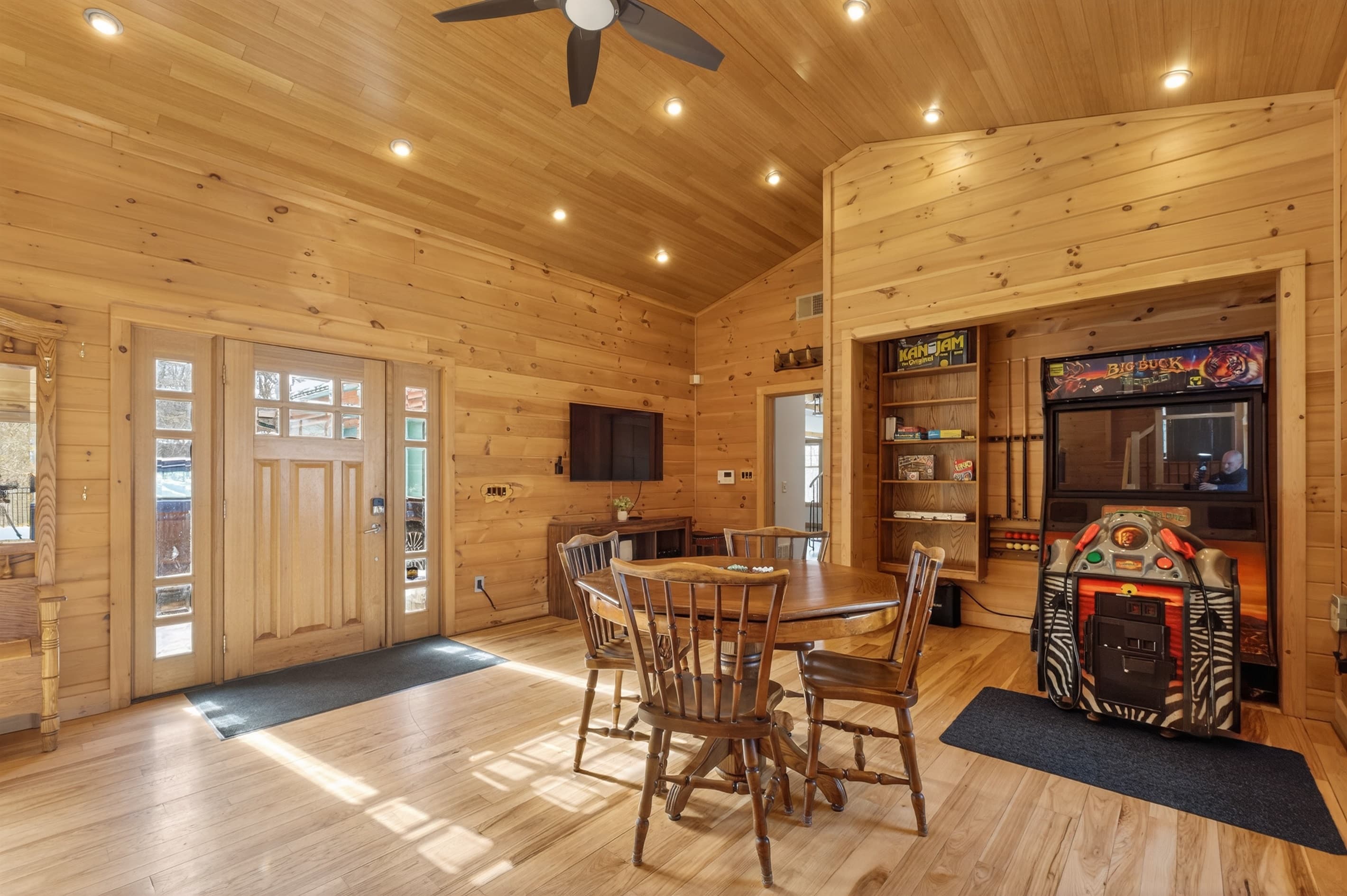 Game room with foosball table
