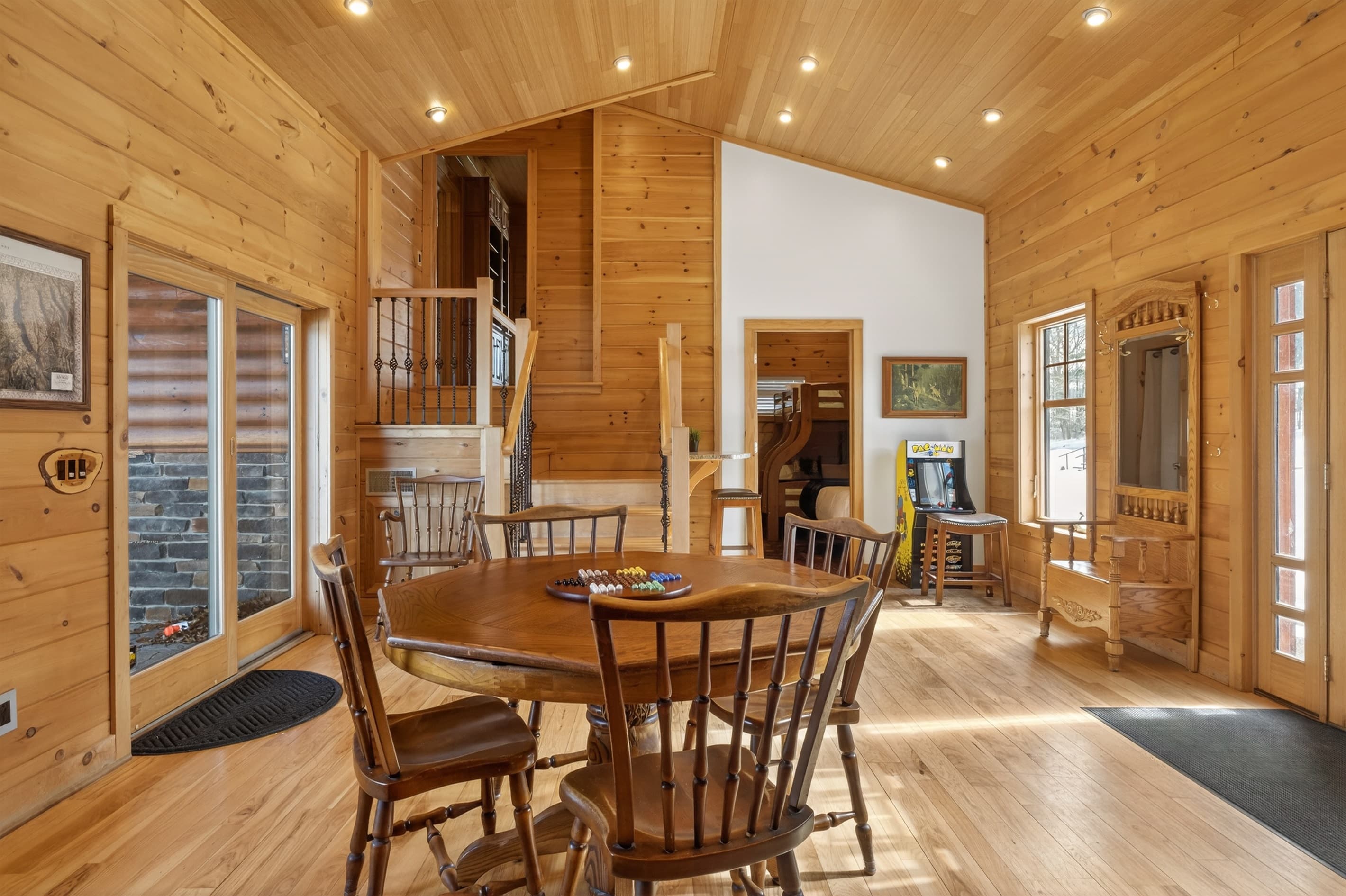 Open kitchen and dining area