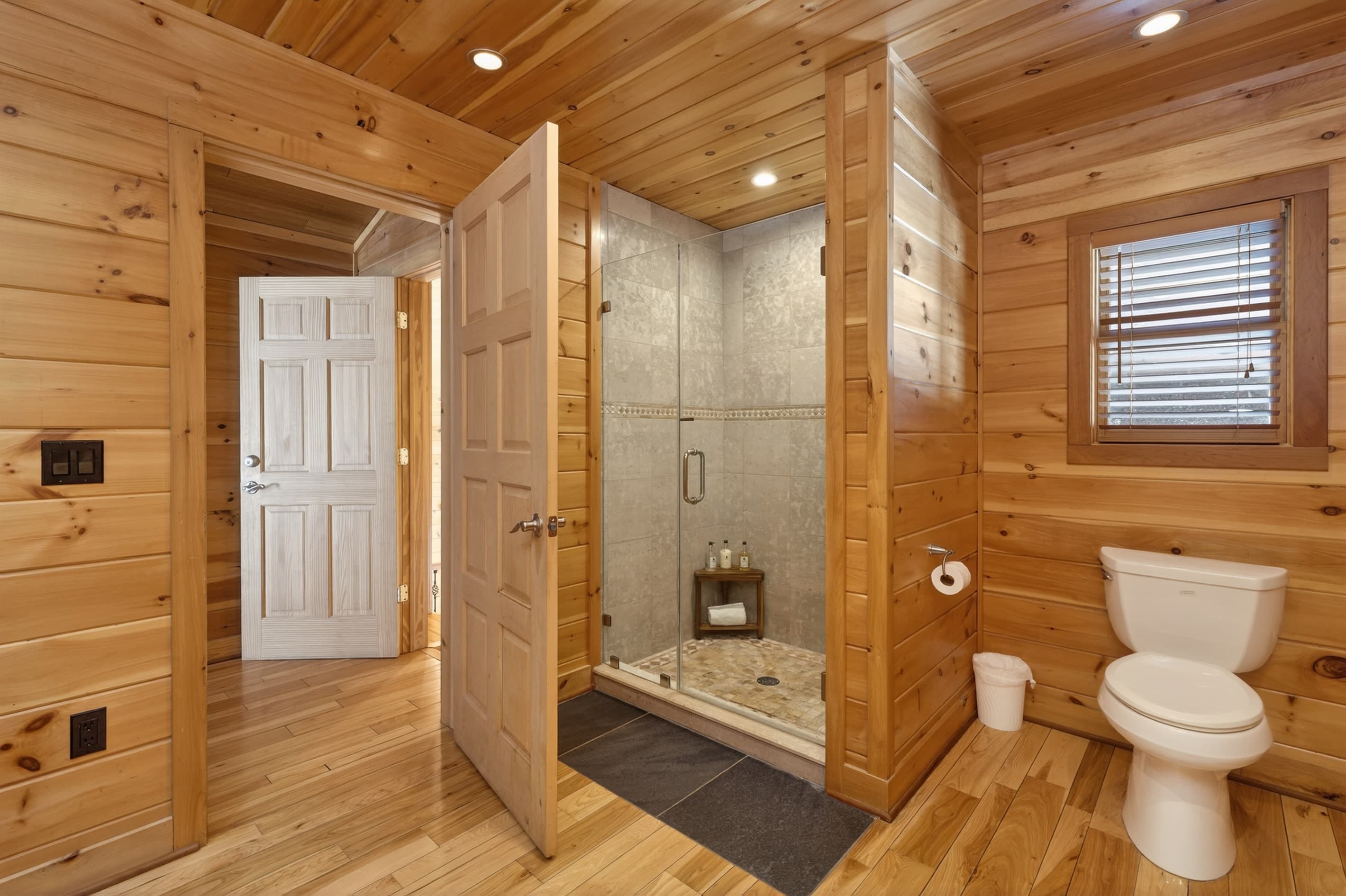 Bathroom with shower and toilet