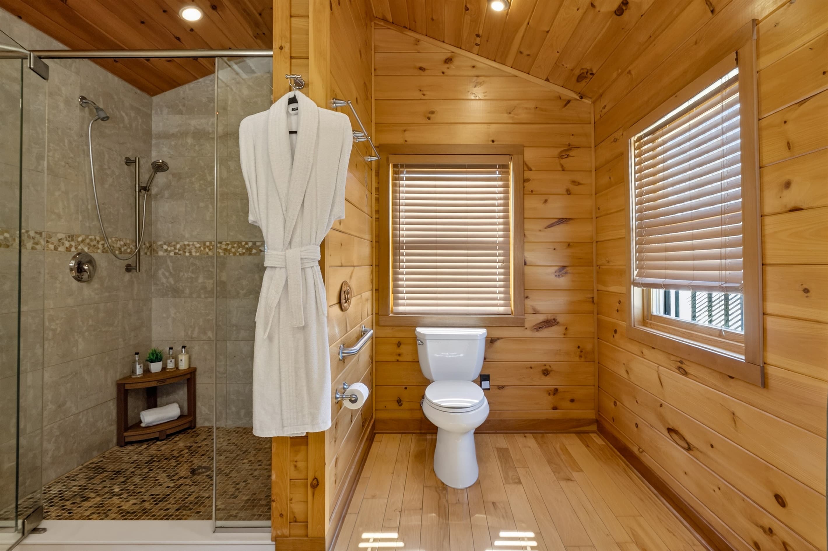 Bathroom with shower and toilet