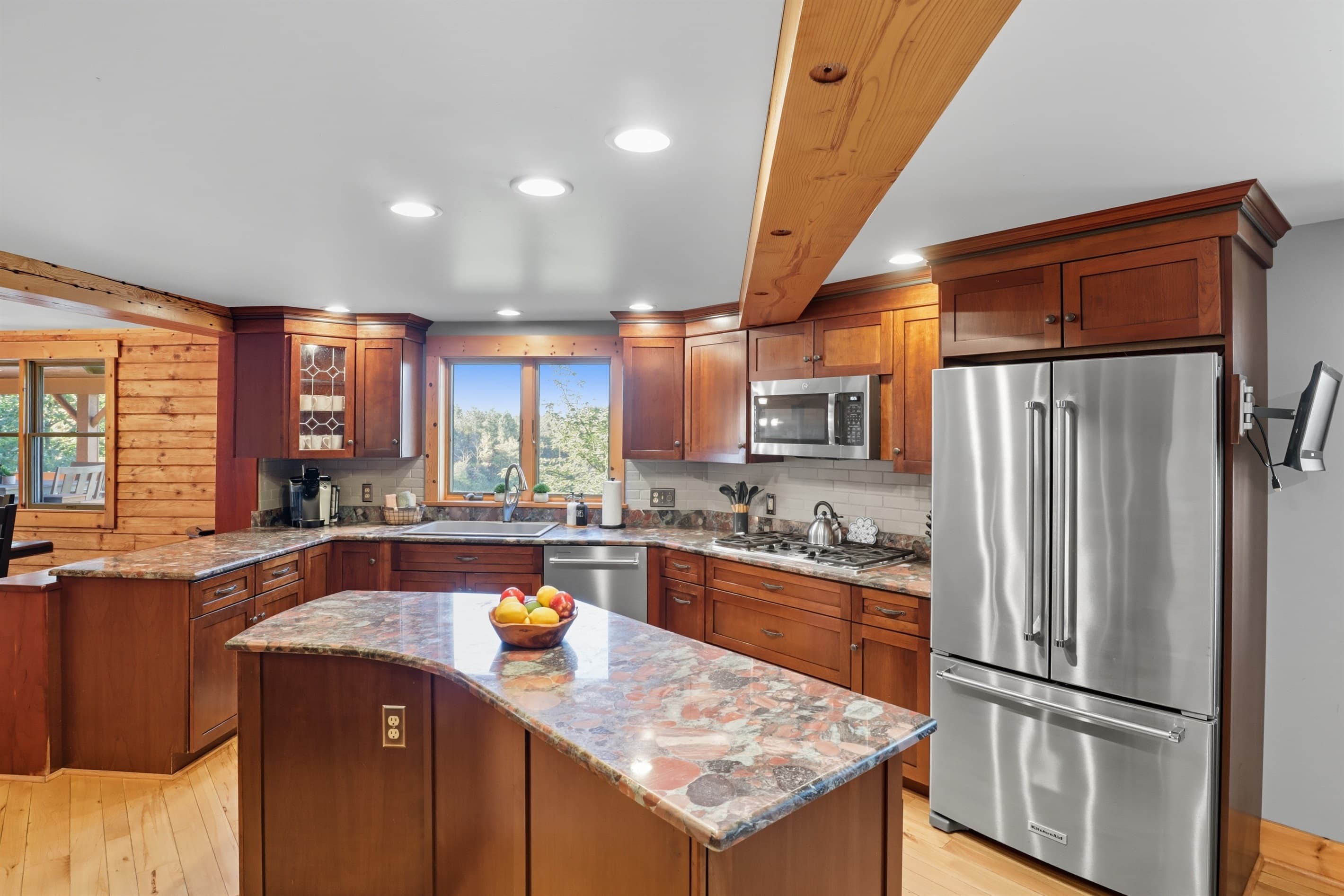 Open kitchen with island