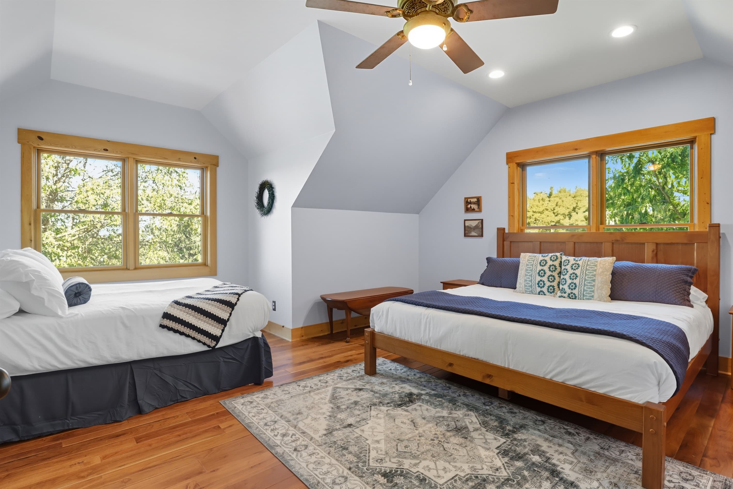Large bedroom with two beds