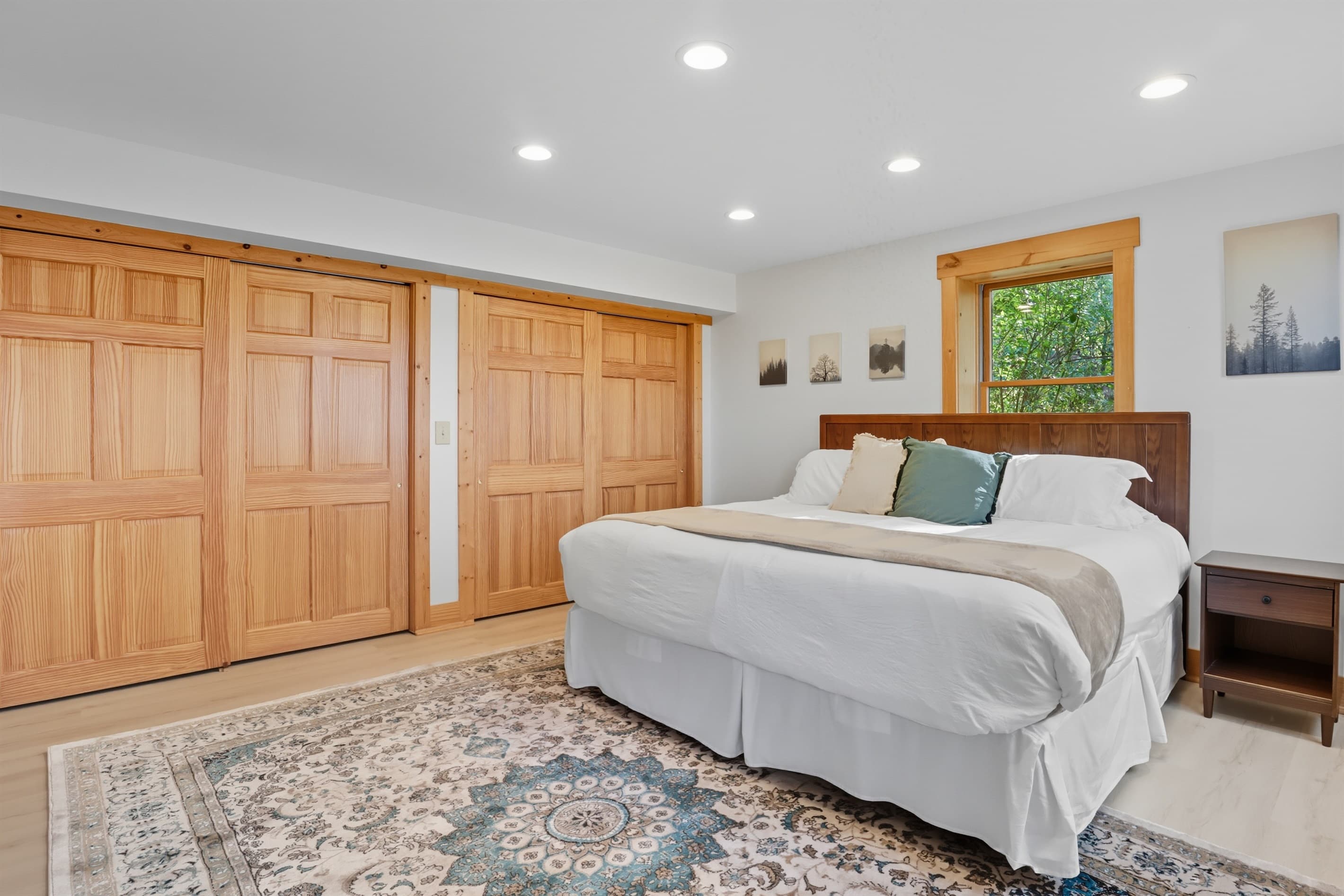 King bedroom with double closets
