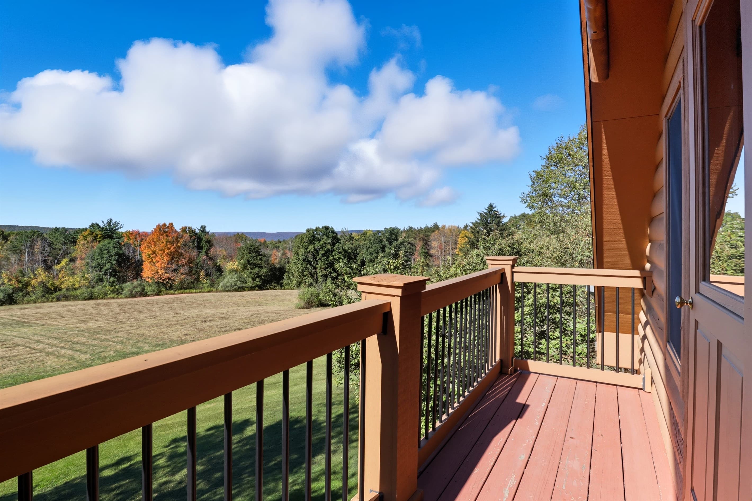 Open deck overlooking surrounding fields