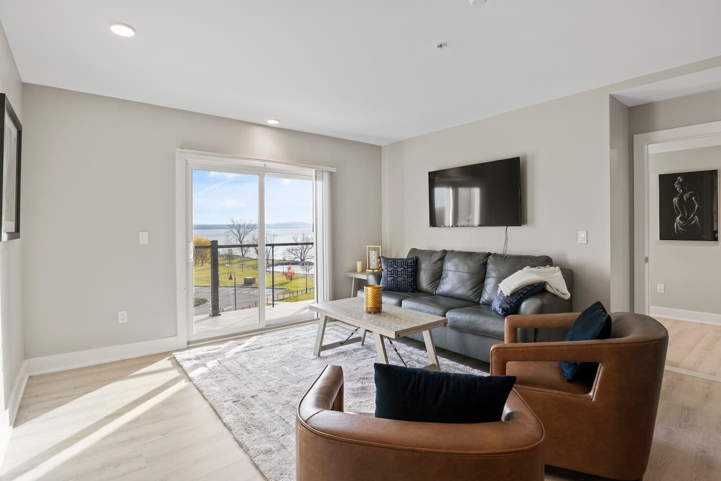 Living room with balcony access